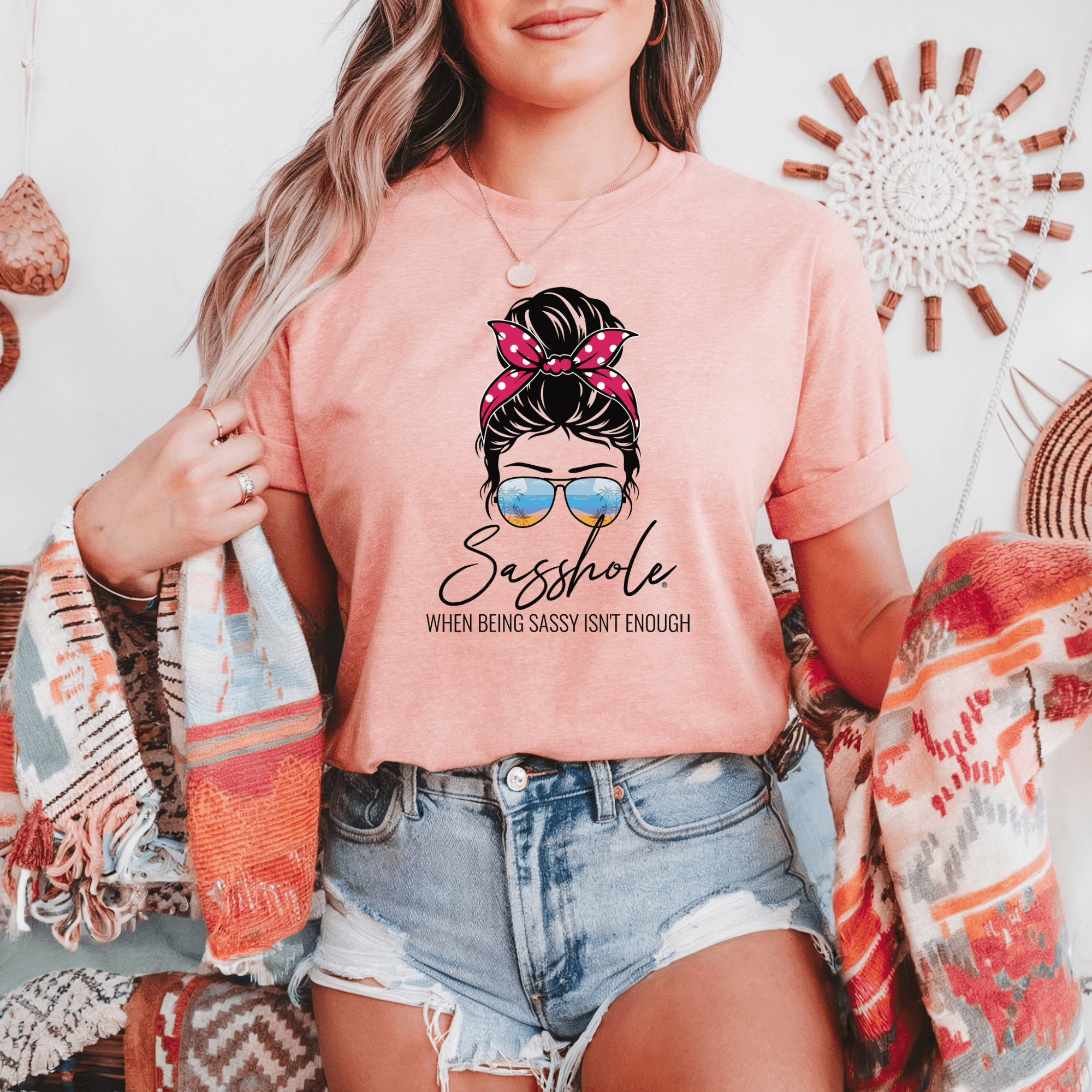 Sasshole® Retro Chic T-Shirt - When Being Sassy Isn’t Enough - Funny Graphic Tee by Sasshole® Clothing
