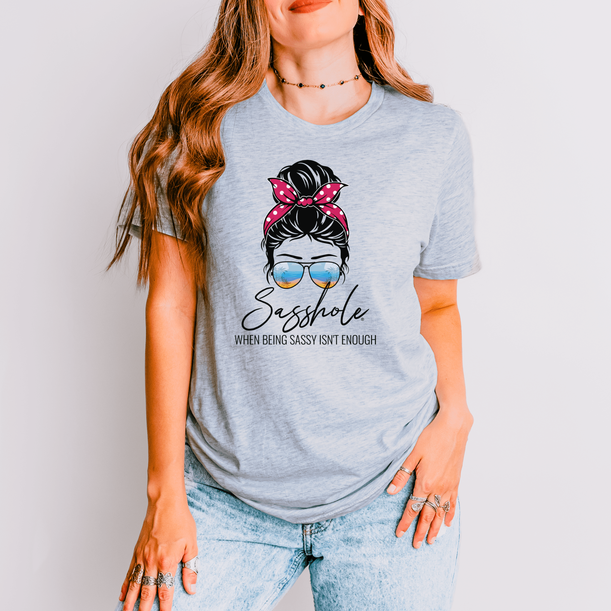 Sasshole® Retro Chic T-Shirt - When Being Sassy Isn’t Enough - Funny Graphic Tee by Sasshole® Clothing
