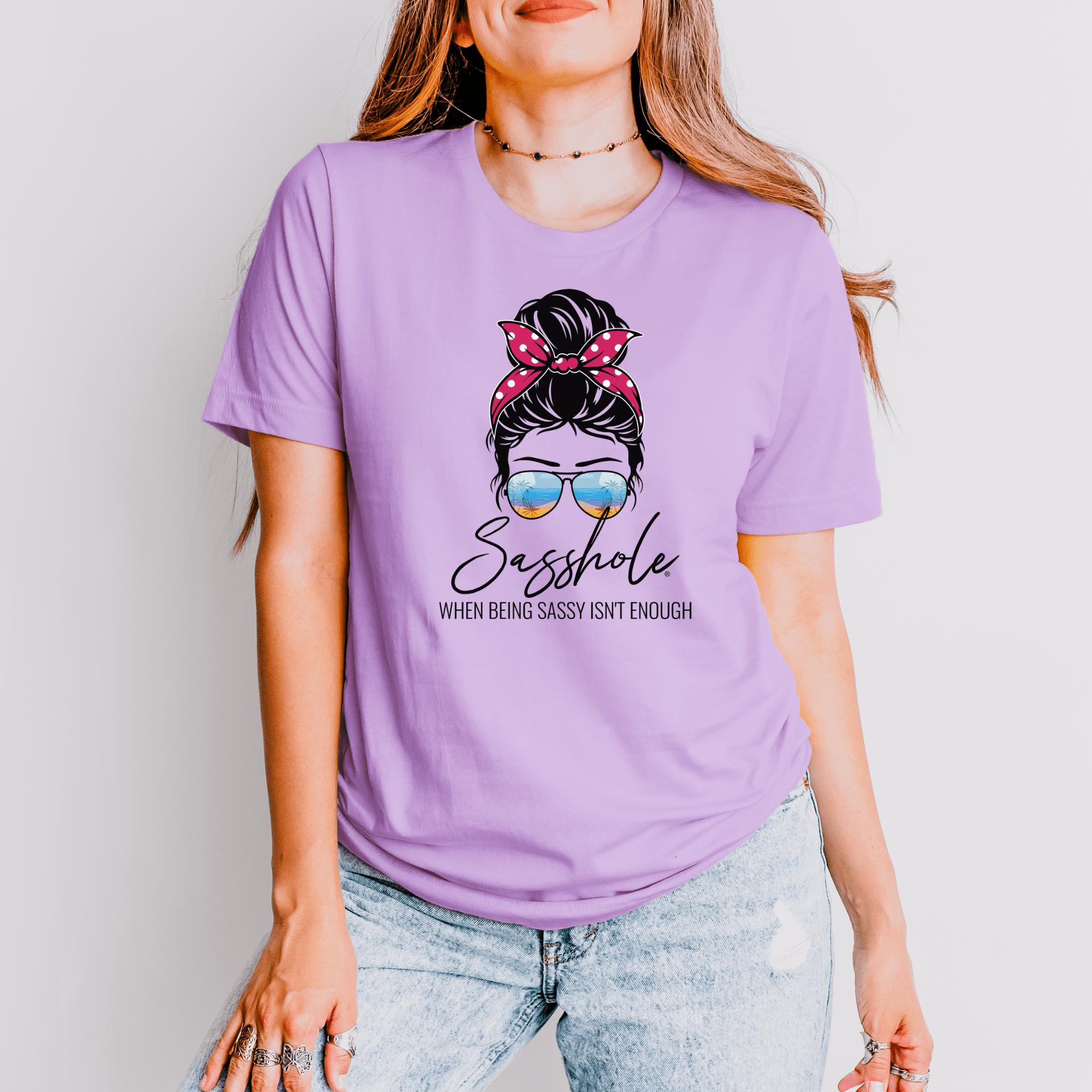 Sasshole® Retro Chic T-Shirt - When Being Sassy Isn’t Enough - Funny Graphic Tee by Sasshole® Clothing