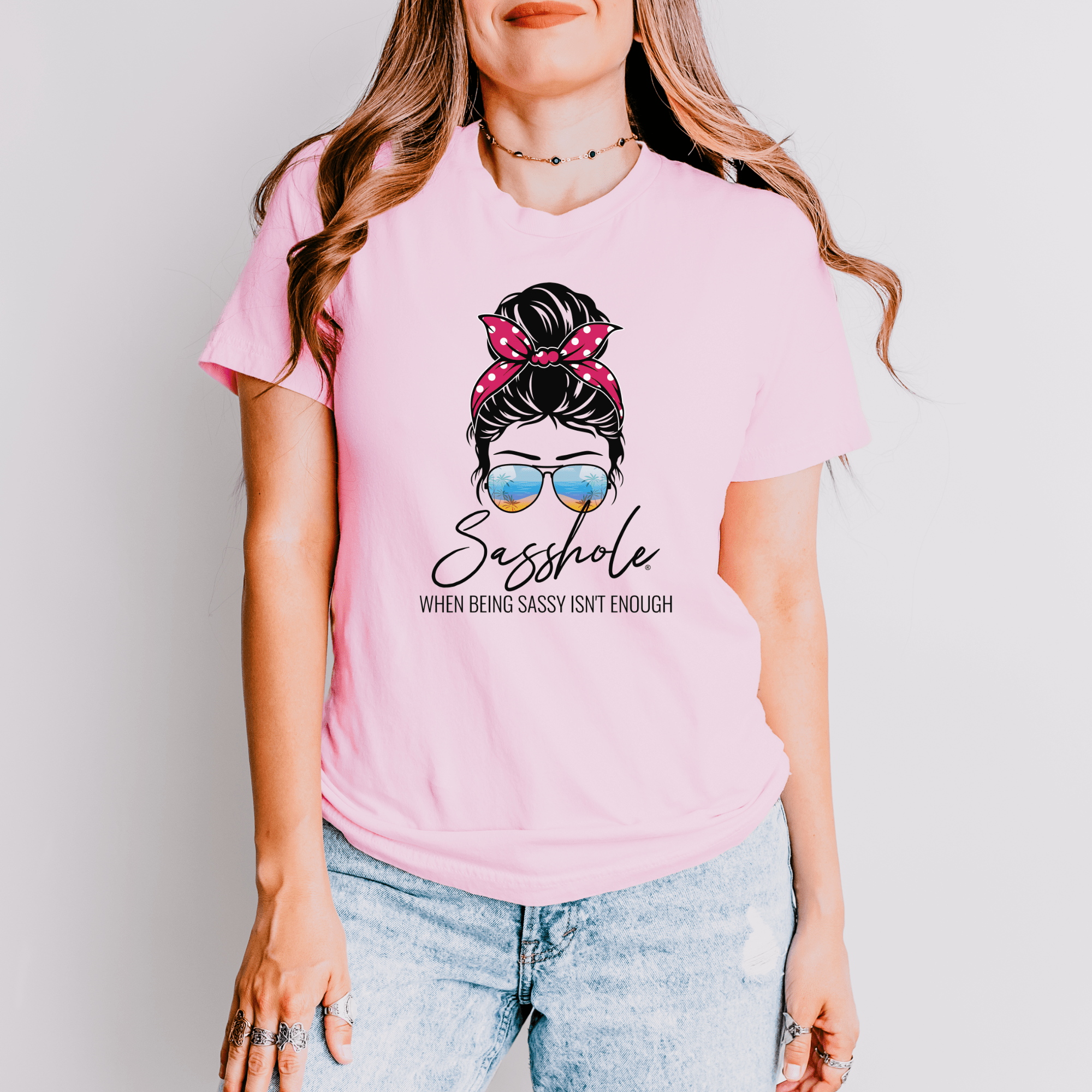 Sasshole® Retro Chic T-Shirt - When Being Sassy Isn’t Enough - Funny Graphic Tee by Sasshole® Clothing