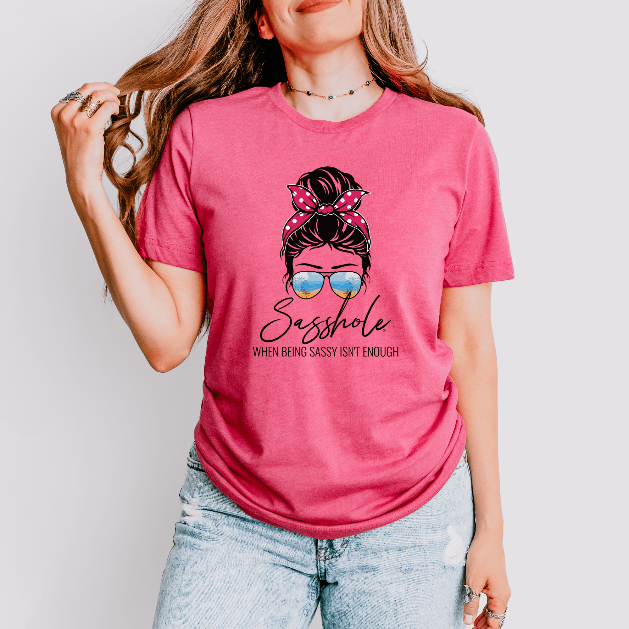 Sasshole® Retro Chic T-Shirt - When Being Sassy Isn’t Enough - Funny Graphic Tee by Sasshole® Clothing