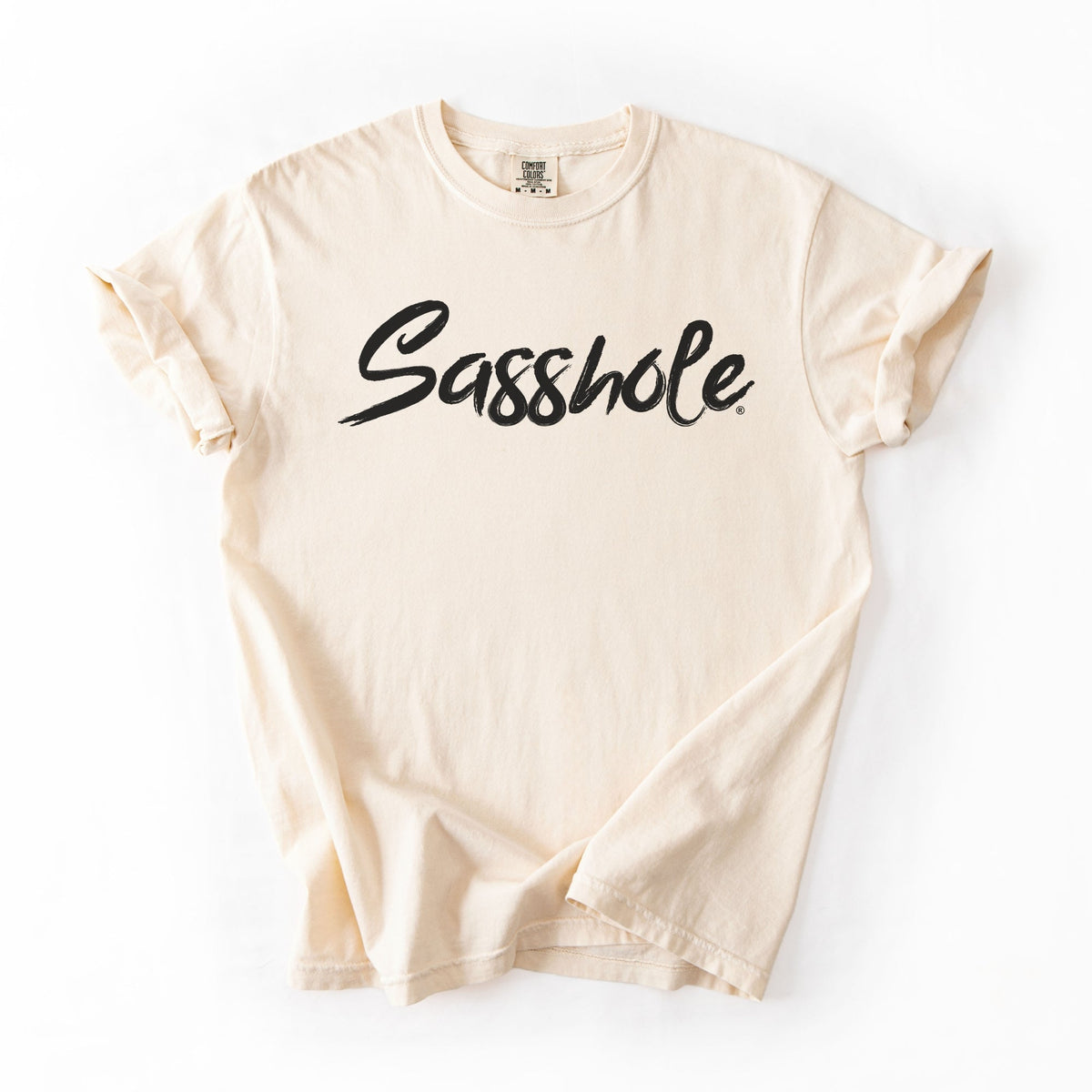 Sasshole® Script Logo Tee – Women’s Graphic Shirt | Relaxed Fit Comfort Colors® - Funny Graphic Tee by Sasshole® Clothing