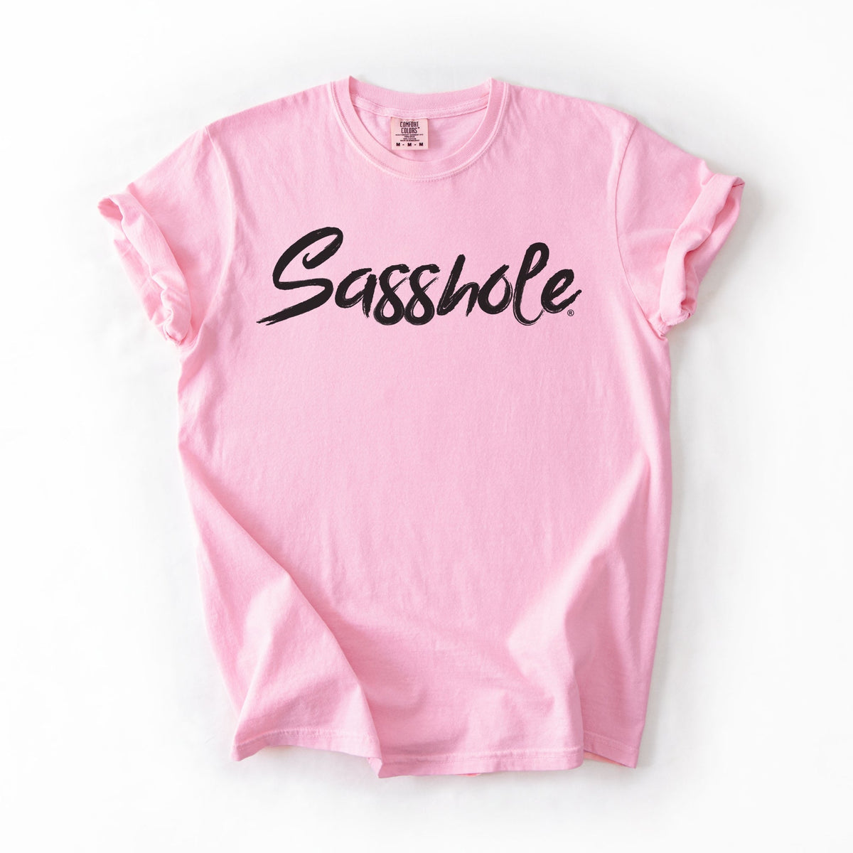 Sasshole® Script Logo Tee – Women’s Graphic Shirt | Relaxed Fit Comfort Colors® - Funny Graphic Tee by Sasshole® Clothing
