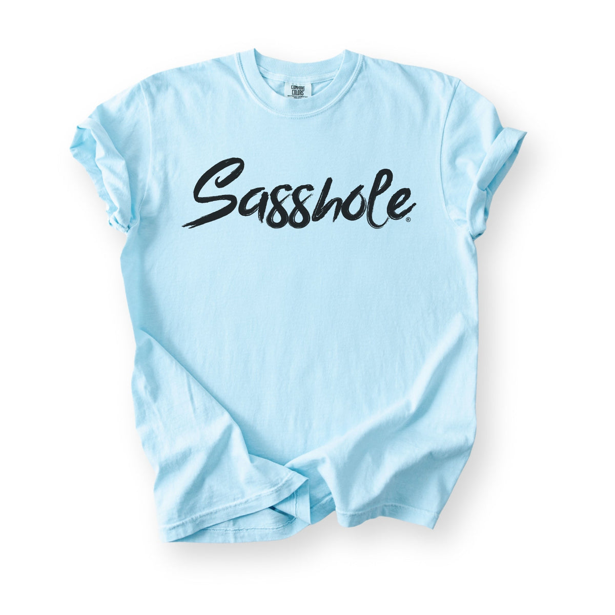 Sasshole® Script Logo Tee – Women’s Graphic Shirt | Relaxed Fit Comfort Colors® - Funny Graphic Tee by Sasshole® Clothing