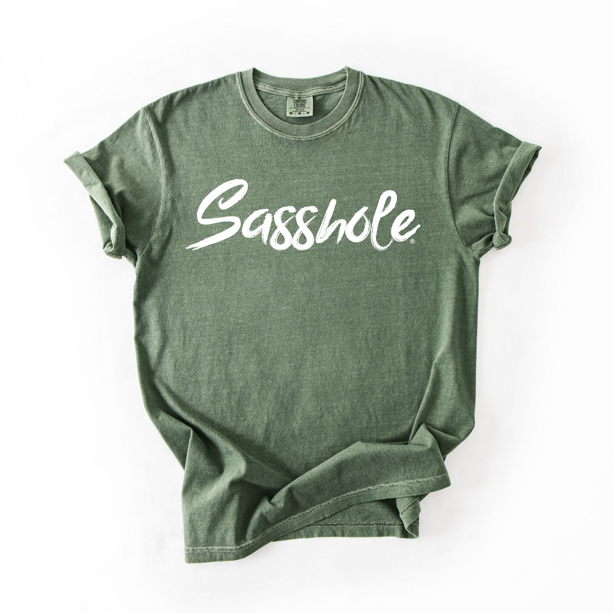 Sasshole® Script Logo Tee – Women’s Graphic Shirt | Relaxed Fit Comfort Colors® - Funny Graphic Tee by Sasshole® Clothing