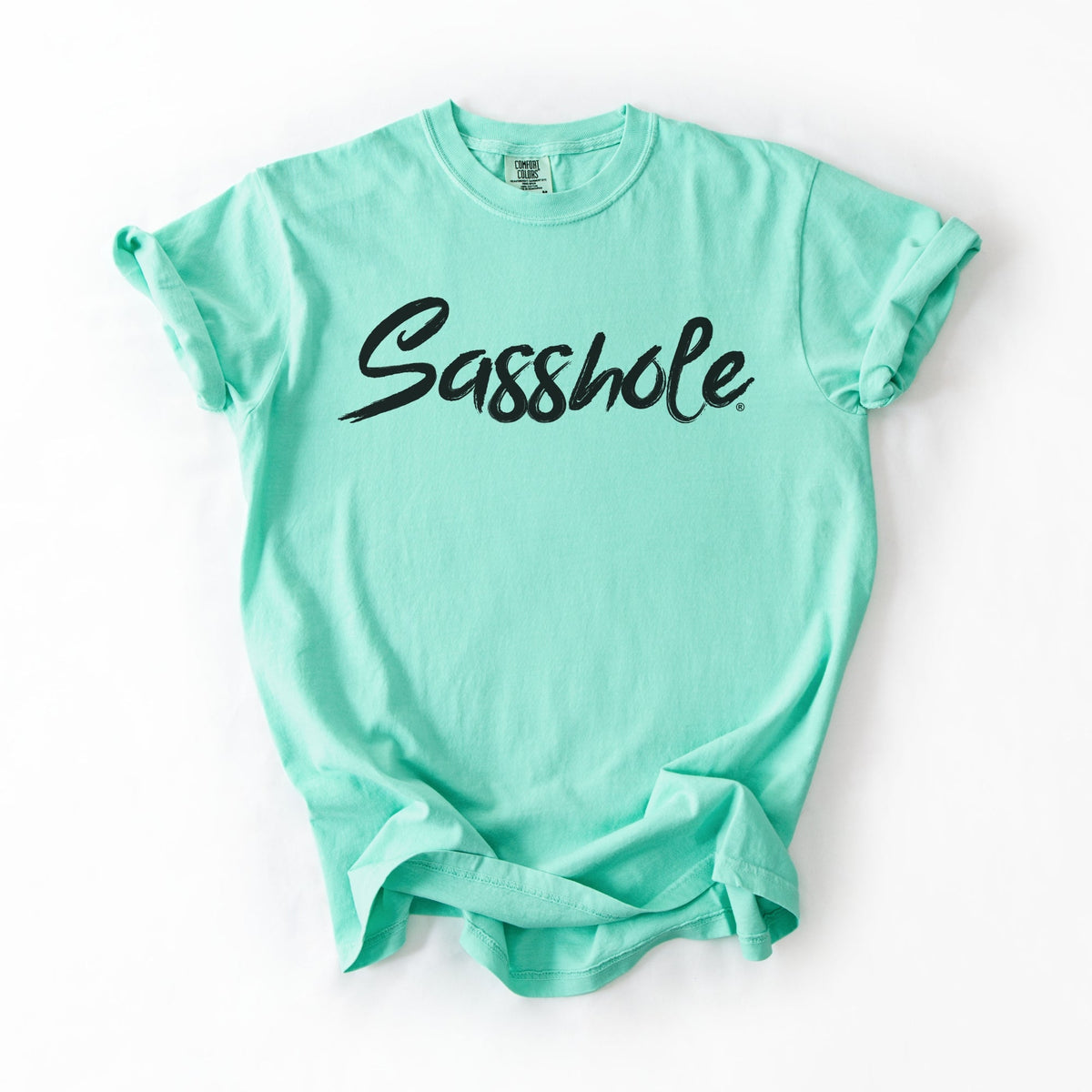 Sasshole® Script Logo Tee – Women’s Graphic Shirt | Relaxed Fit Comfort Colors® - Funny Graphic Tee by Sasshole® Clothing