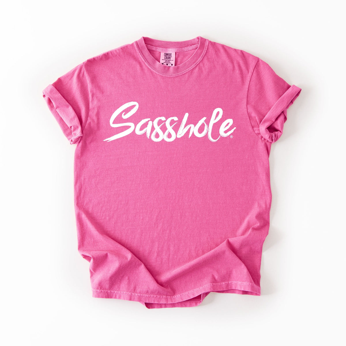 Sasshole® Script Logo Tee – Women’s Graphic Shirt | Relaxed Fit Comfort Colors® - Funny Graphic Tee by Sasshole® Clothing