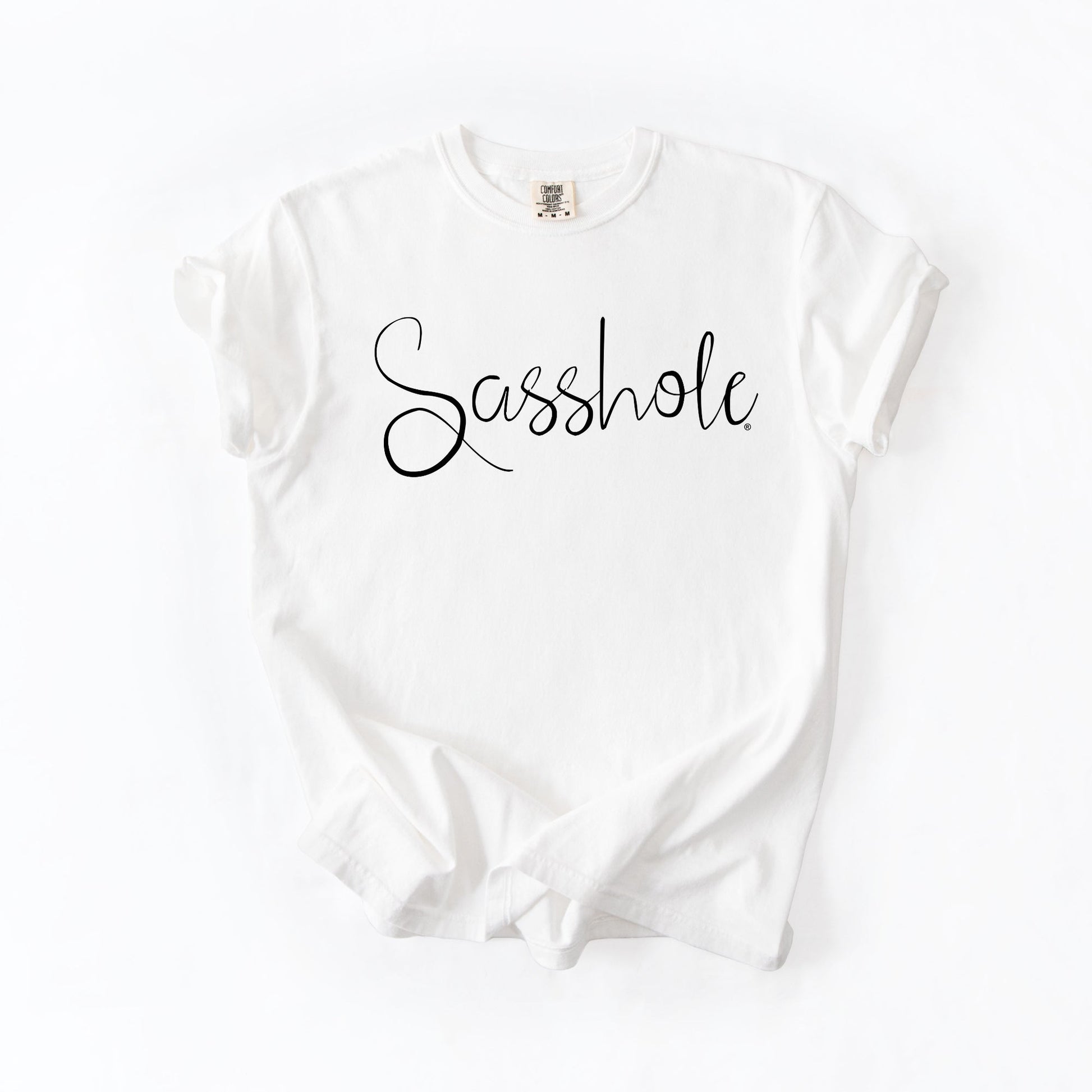 Sasshole® Script T-Shirt – Sassy, Stylish, and Bold Women's Graphic Tee – Comfort Fit Statement Shirt - Funny Graphic Tee by Sasshole® Clothing
