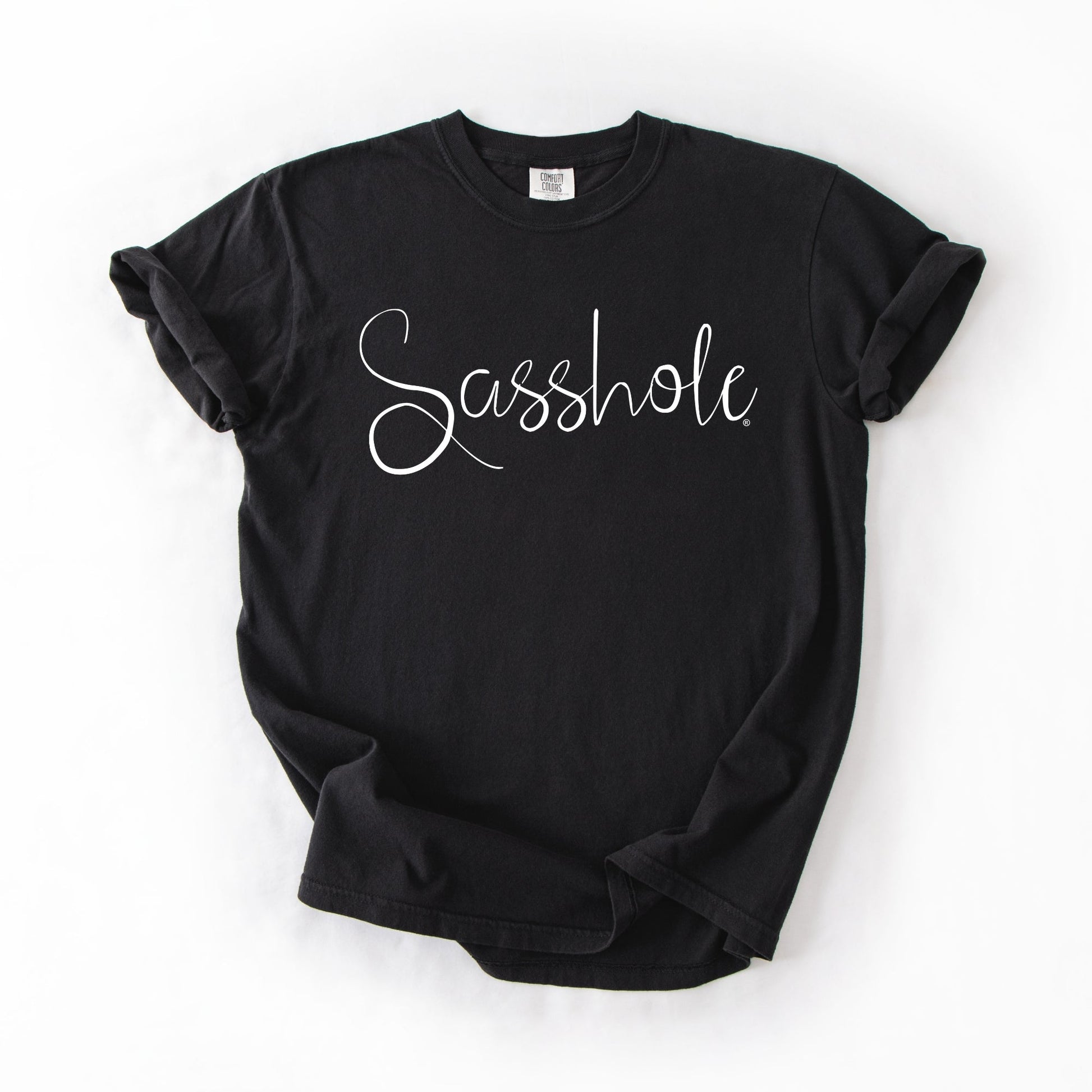 Sasshole® Script T-Shirt – Sassy, Stylish, and Bold Women's Graphic Tee – Comfort Fit Statement Shirt - Funny Graphic Tee by Sasshole® Clothing