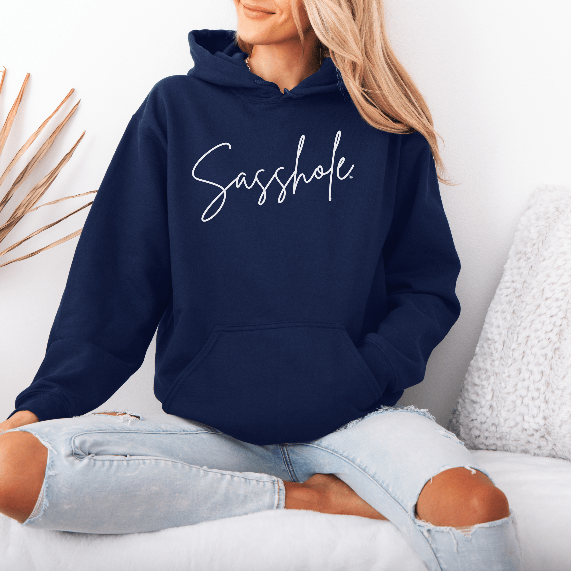 Image of Sasshole® Signature Hoodie: Chic Coziness Redefined - Funny Graphic Tee by Sasshole® Clothing