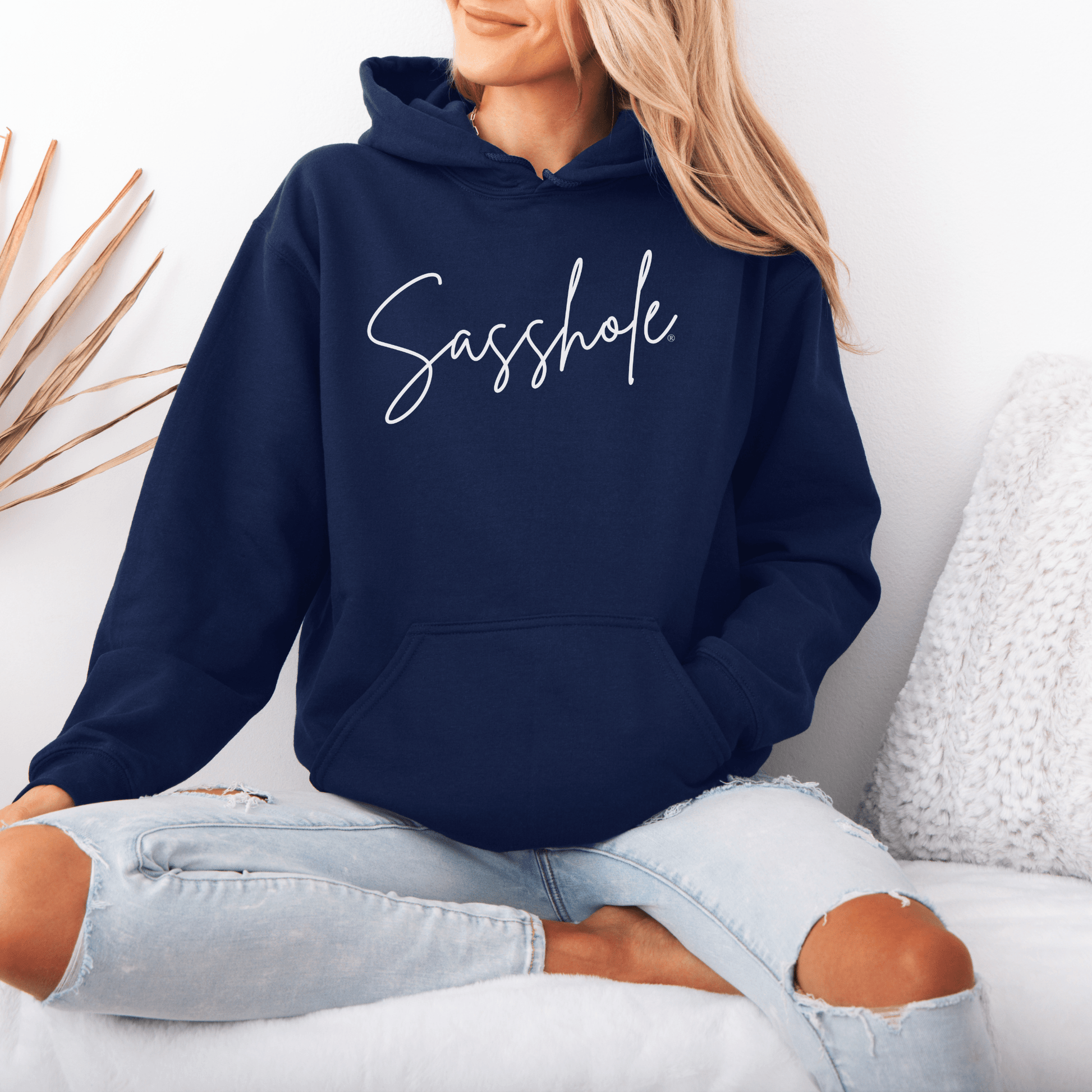 Sasshole® Signature Hoodie: Chic Coziness Redefined - Funny Graphic Tee by Sasshole® Clothing