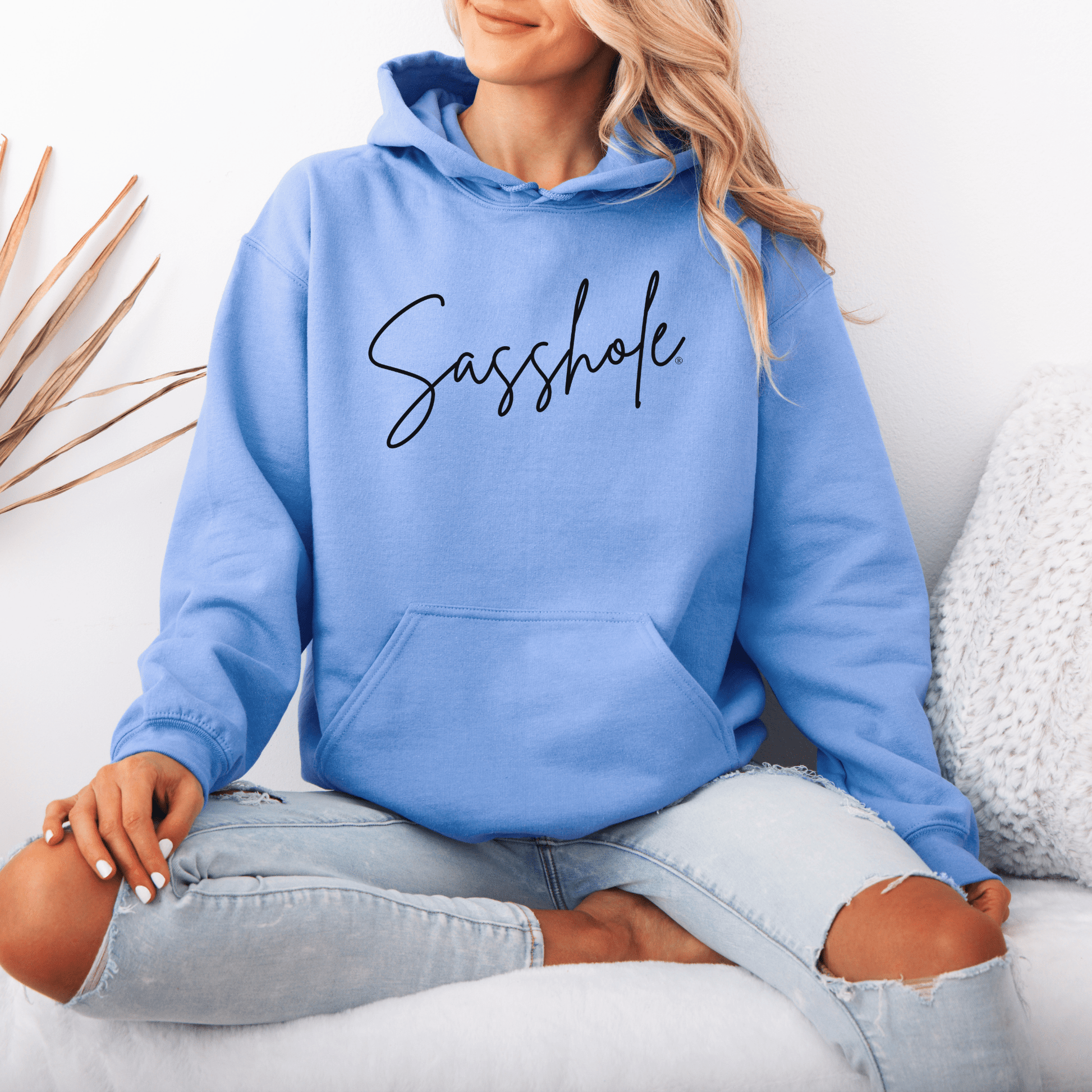 Sasshole® Signature Hoodie: Chic Coziness Redefined - Funny Graphic Tee by Sasshole® Clothing