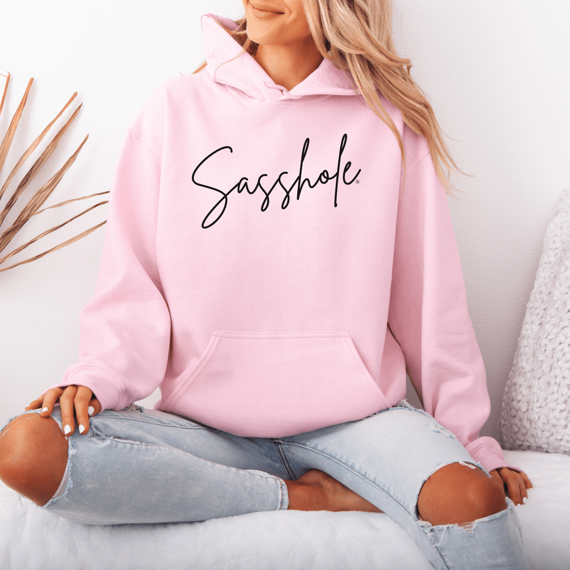 Sasshole® Signature Hoodie: Chic Coziness Redefined - Funny Graphic Tee by Sasshole® Clothing