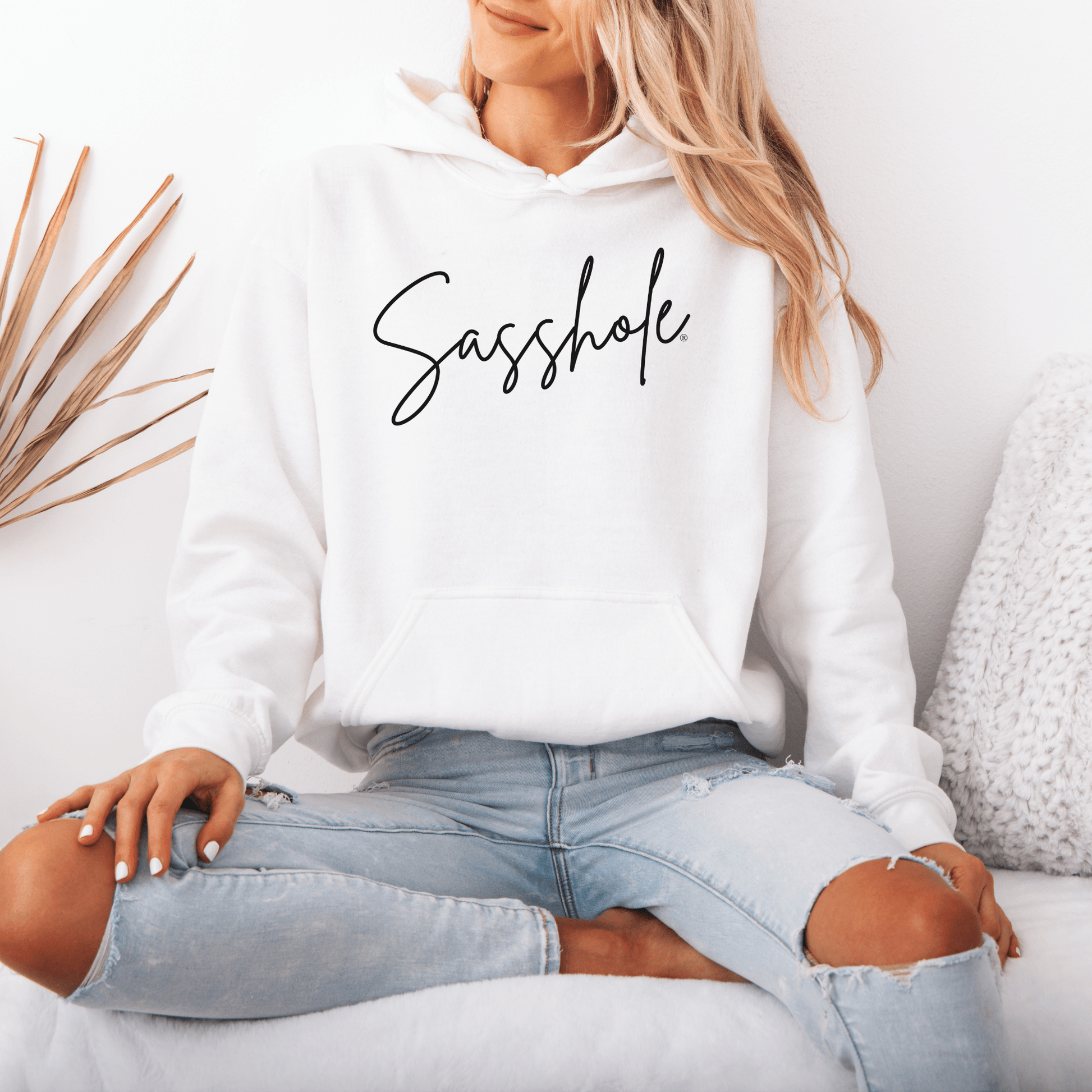 Sasshole® Signature Hoodie: Chic Coziness Redefined - Funny Graphic Tee by Sasshole® Clothing