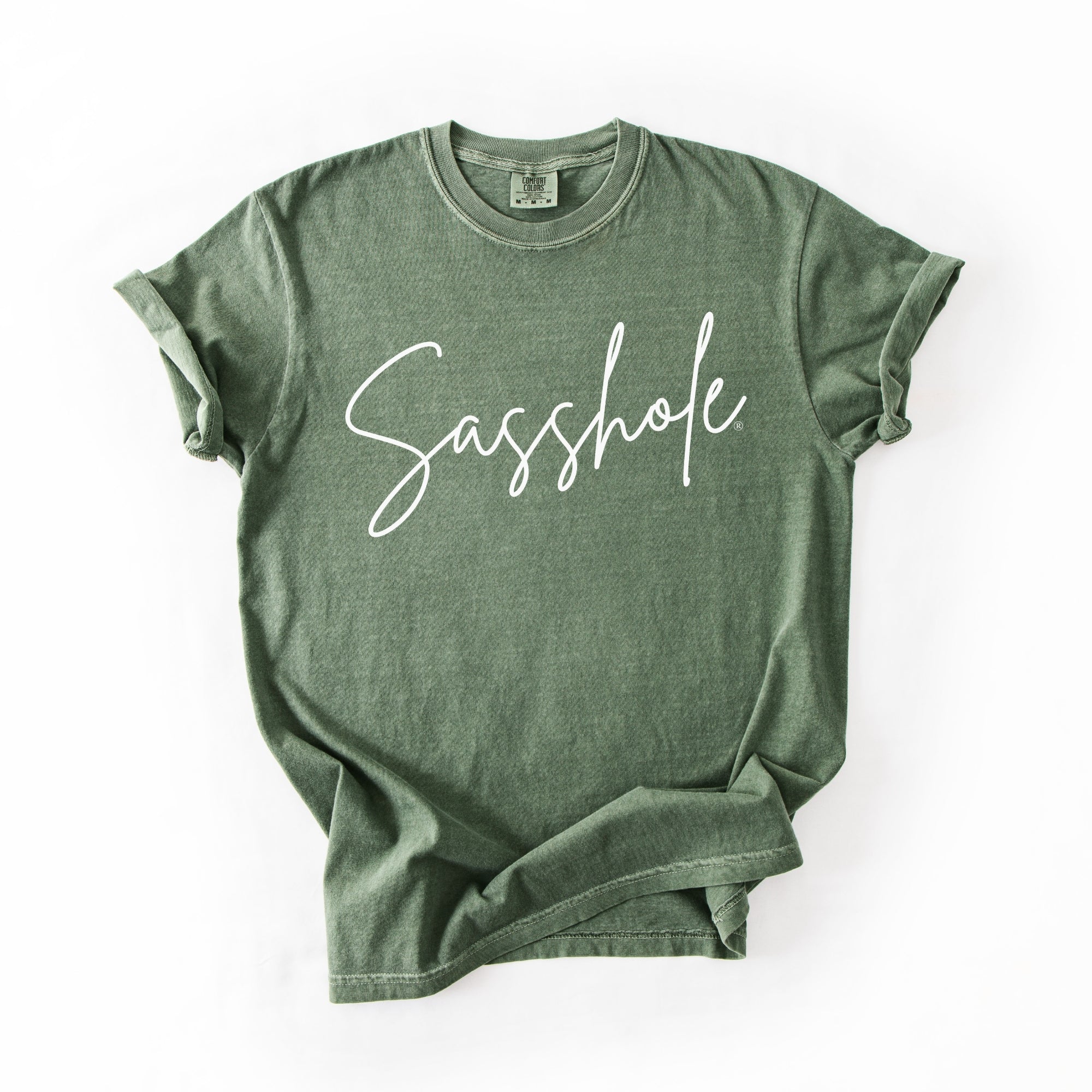Image of Sasshole® Signature Script T-Shirt – Stylish & Sassy Women’s Graphic Tee – Comfort Fit Statement Shirt - Funny Graphic Tee by Sasshole® Clothing