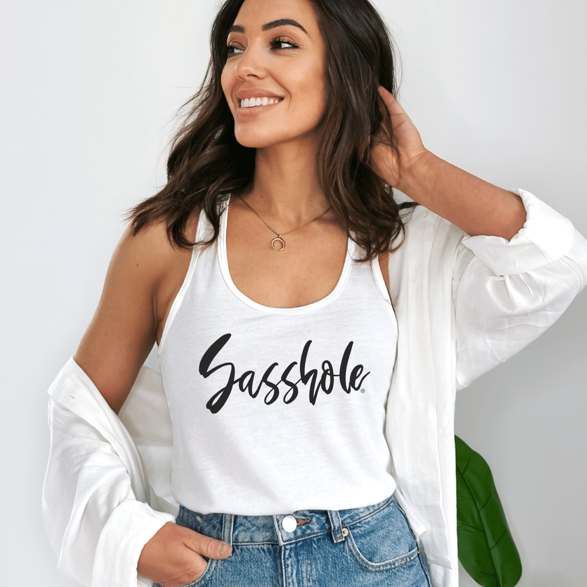 Image of Sasshole® Signature Women's Tank Top - Boldly Simple, Simply Bold - Funny Graphic Tee by Sasshole® Clothing