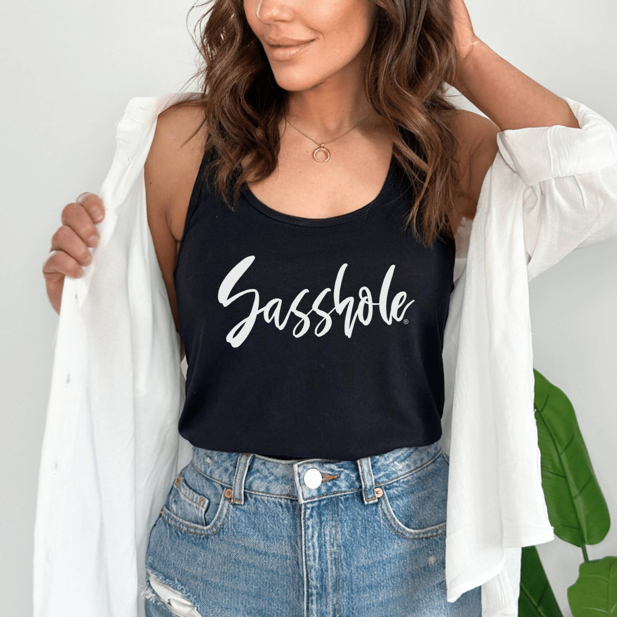 Image of Sasshole® Signature Women's Tank Top - Boldly Simple, Simply Bold - Funny Graphic Tee by Sasshole® Clothing