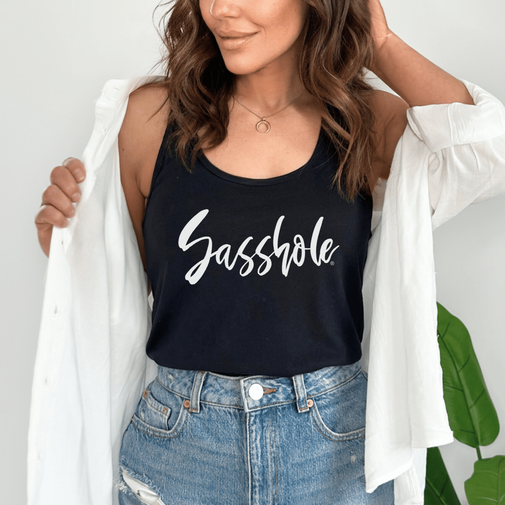 Sasshole® Signature Women's Tank Top - Boldly Simple, Simply Bold - Funny Graphic Tee by Sasshole® Clothing