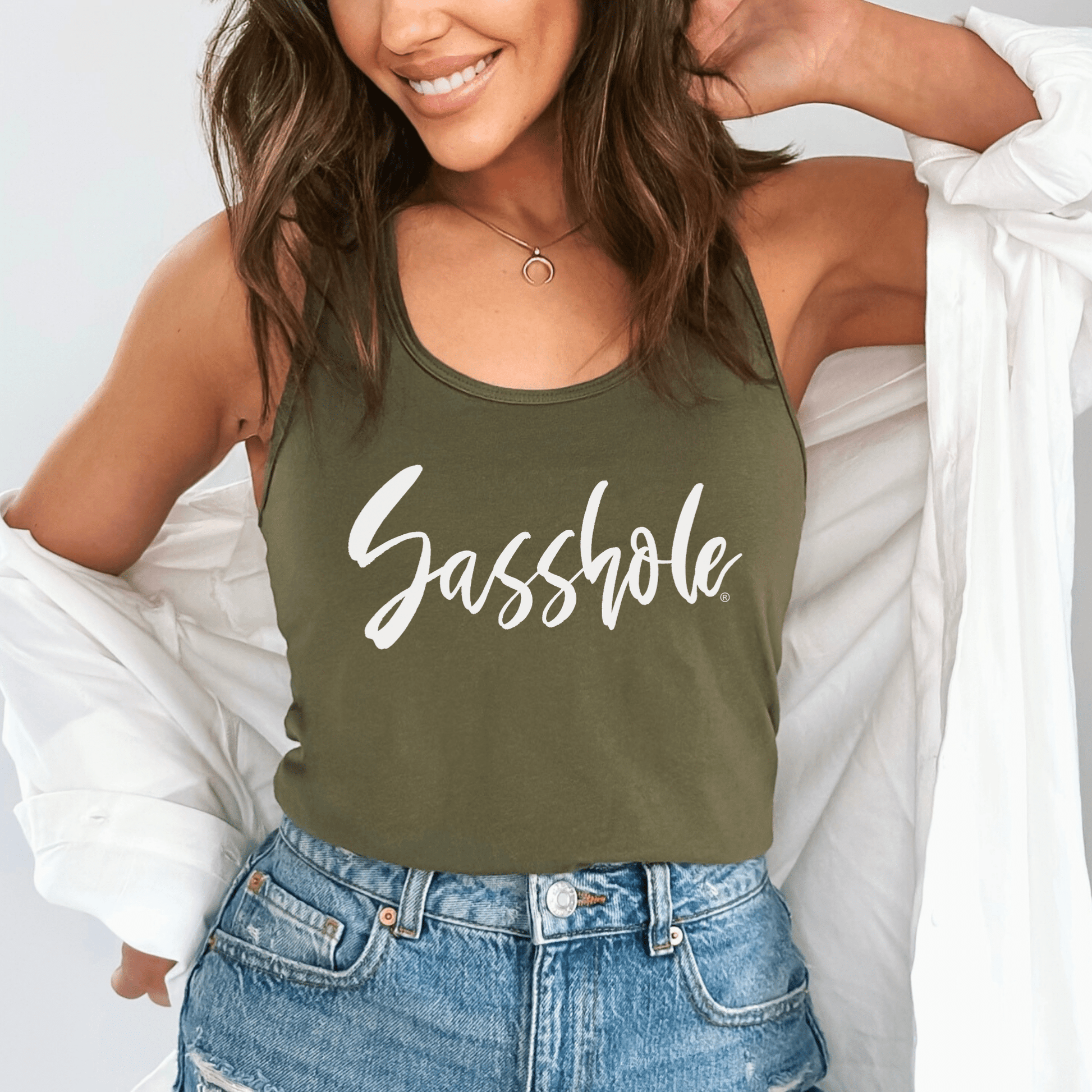 Sasshole® Signature Women's Tank Top - Boldly Simple, Simply Bold - Funny Graphic Tee by Sasshole® Clothing