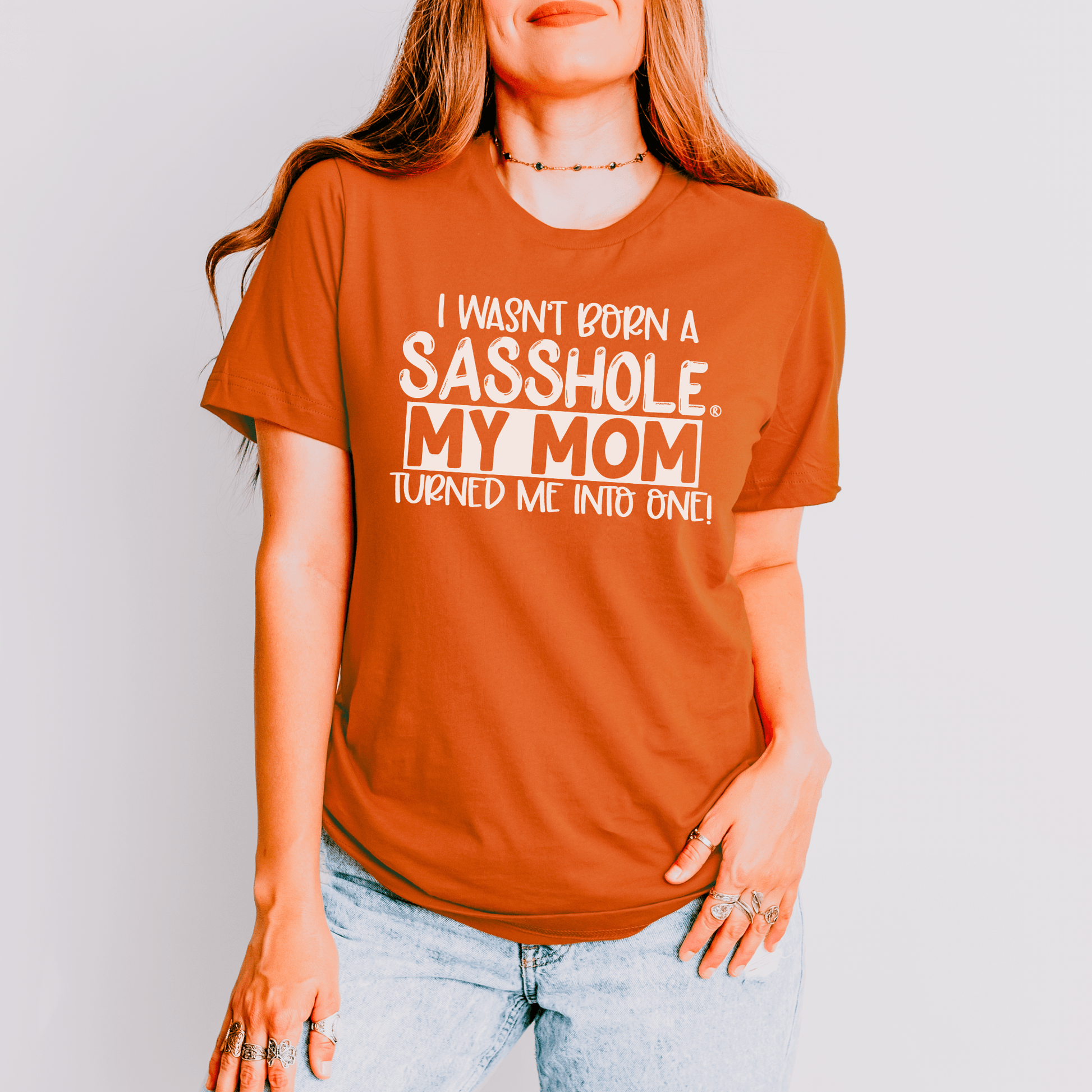 Sassy by Inheritance: Sasshole® Mom - Inspired Tee - Funny Graphic Tee by Sasshole® Clothing