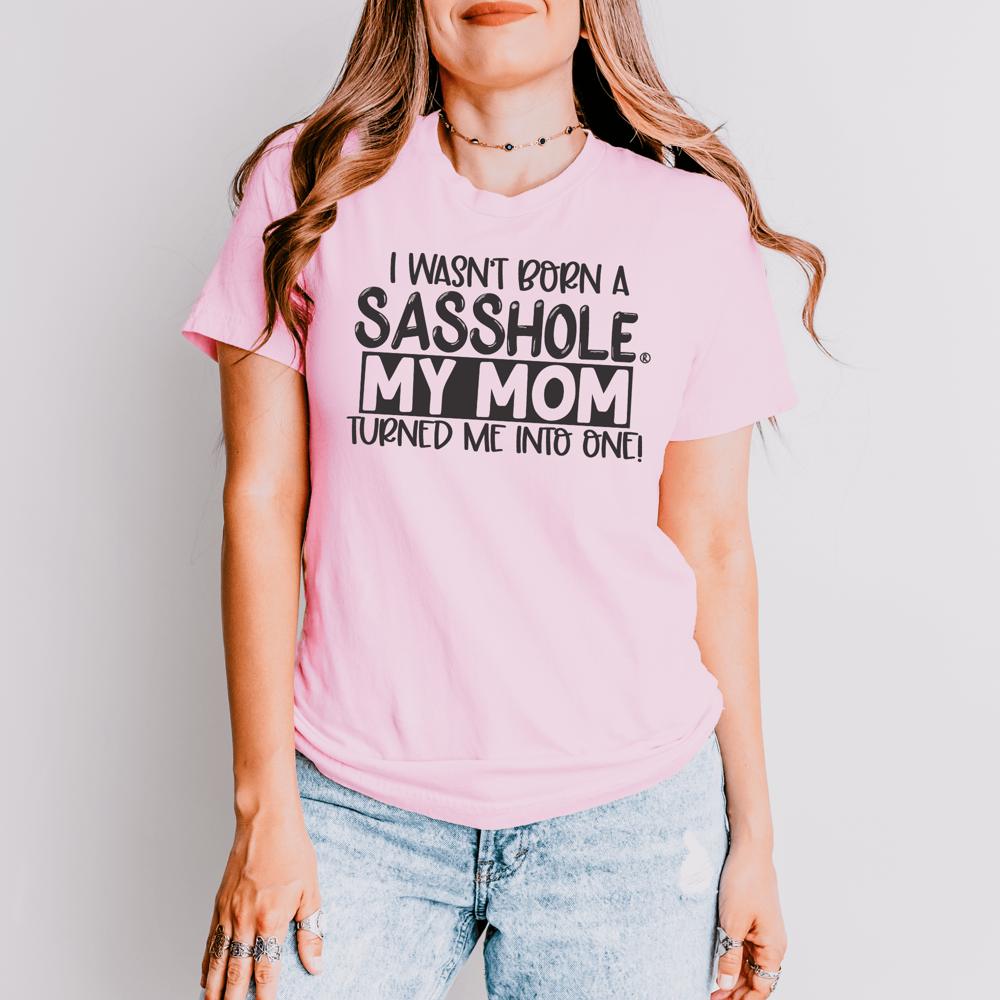 Sassy by Inheritance: Sasshole® Mom - Inspired Tee - Funny Graphic Tee by Sasshole® Clothing