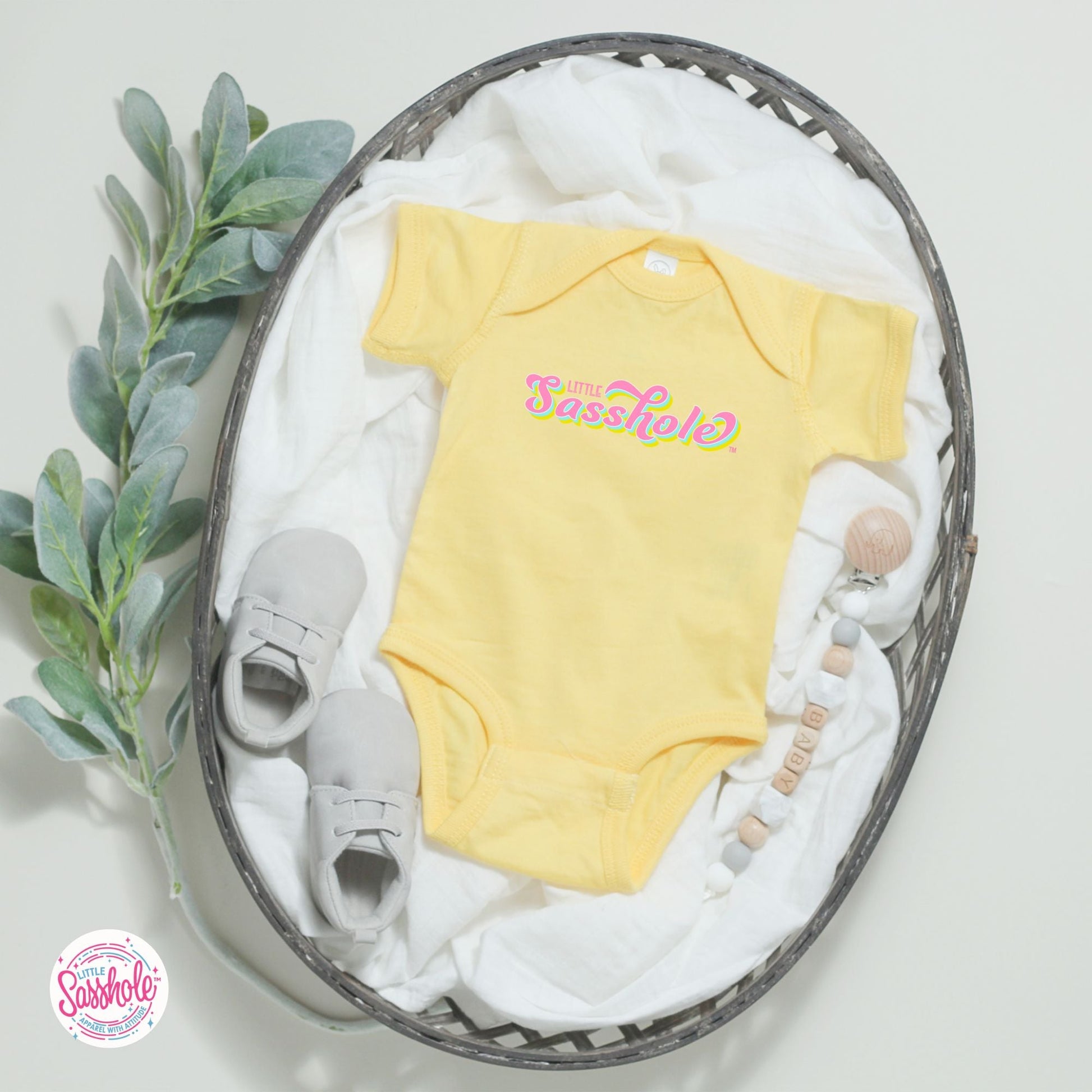 Sassy from Day One: Little Sasshole™ Baby Onesie® - Funny Graphic Tee by Sasshole® Clothing