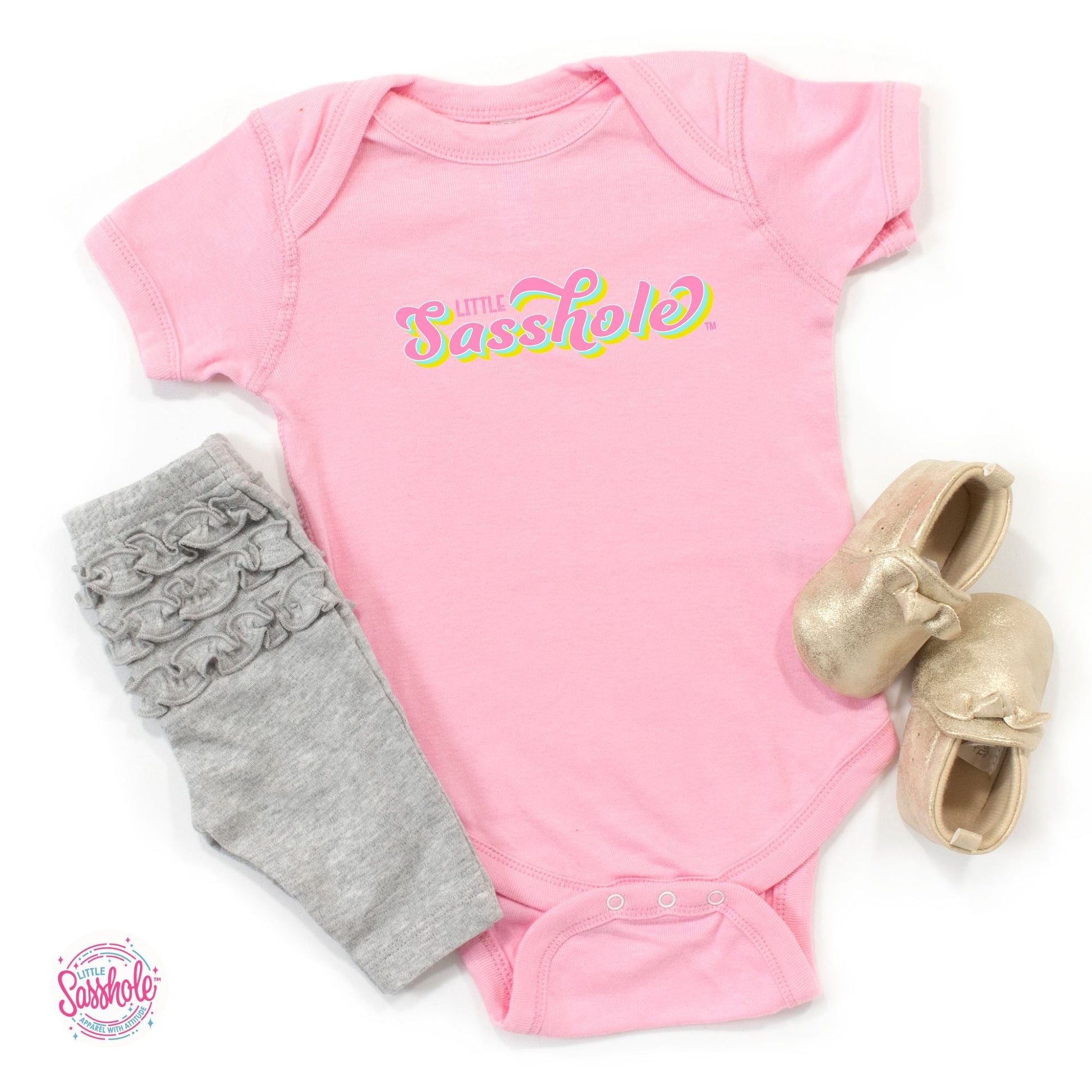 Sassy from Day One: Little Sasshole™ Baby Onesie® - Funny Graphic Tee by Sasshole® Clothing