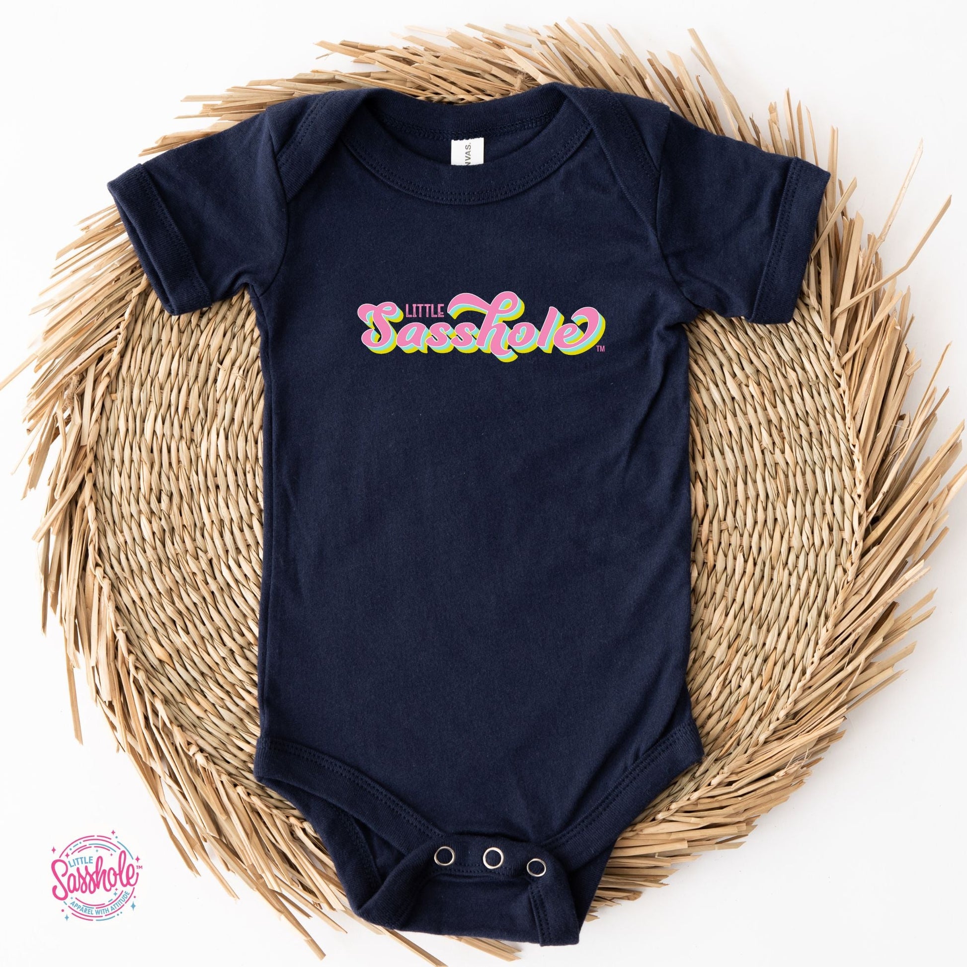 Sassy from Day One: Little Sasshole™ Baby Onesie® - Funny Graphic Tee by Sasshole® Clothing