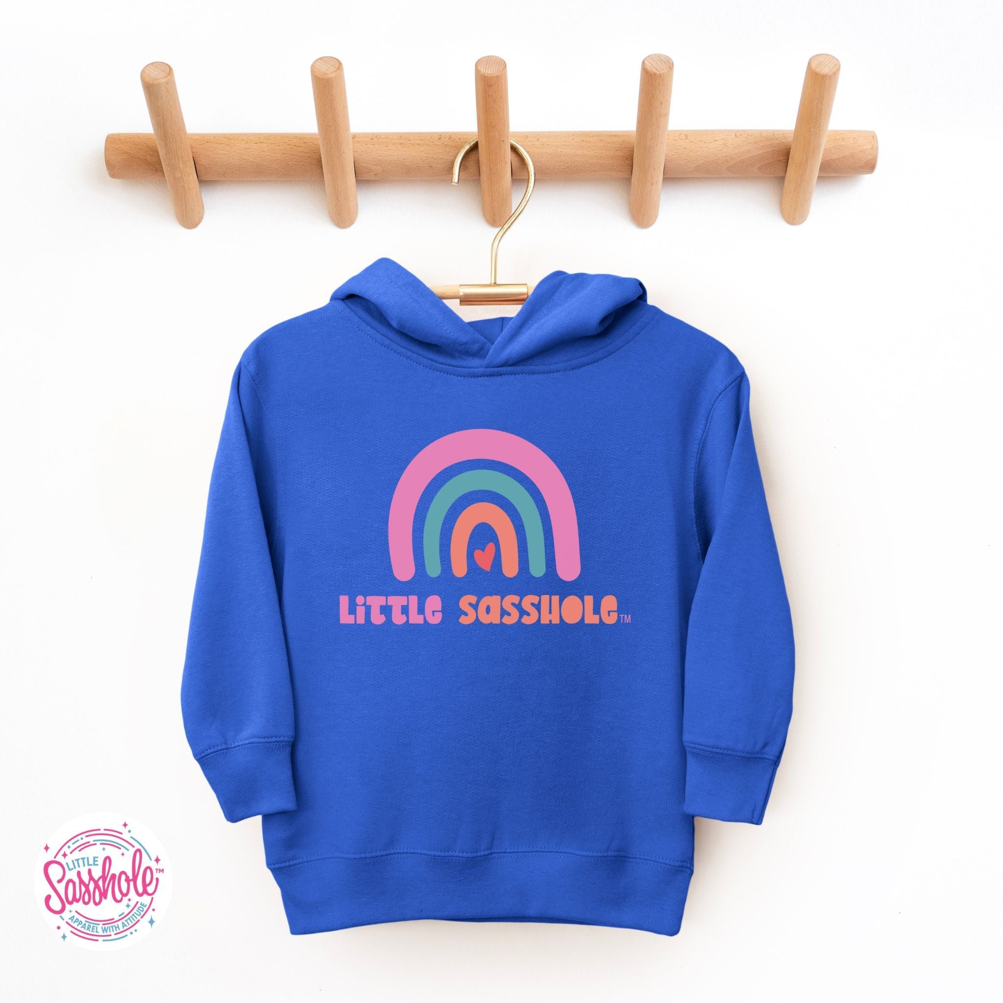 Image of Sassy Rainbows: Little Sasshole™ Funny Toddler Hoodie - Funny Graphic Tee by Sasshole® Clothing