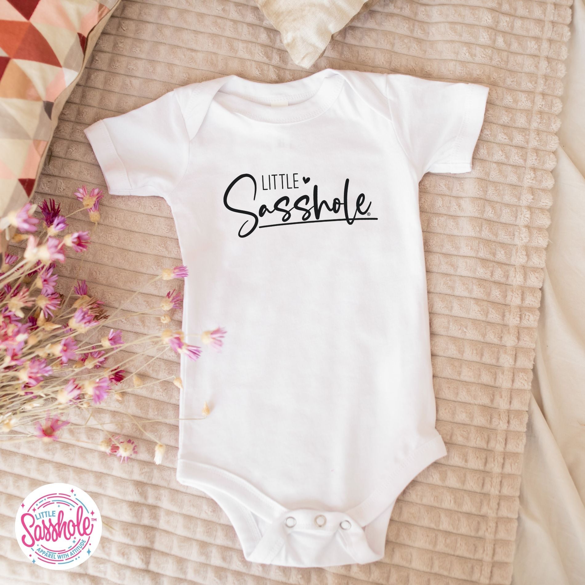 Image of “Sassy Starter” – Little Sasshole™ Baby Bodysuit - Funny Graphic Tee by Sasshole® Clothing