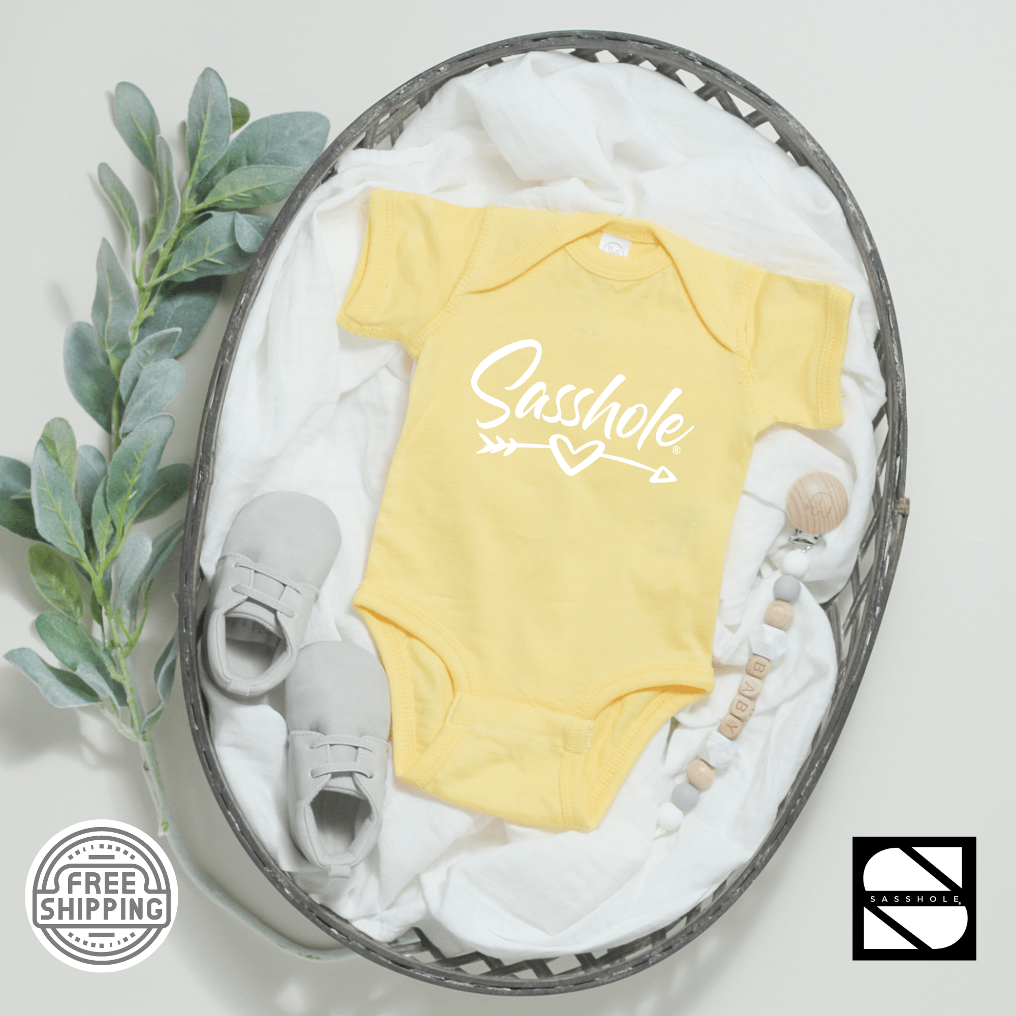 Image of Sassy Starters: Adorable Baby Sasshole® Onesies® - Funny Graphic Tee by Sasshole® Clothing