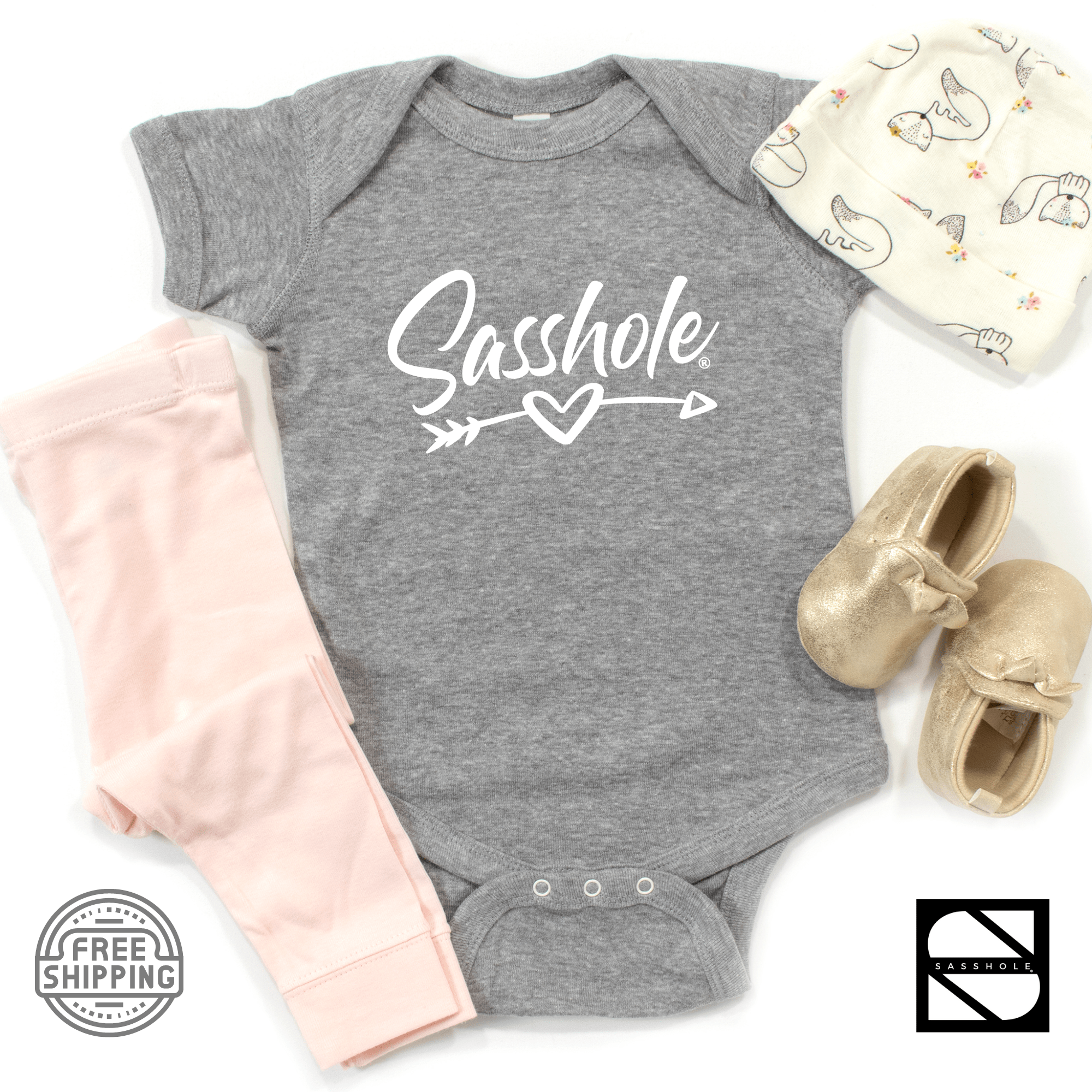 Image of Sassy Starters: Adorable Baby Sasshole® Onesies® - Funny Graphic Tee by Sasshole® Clothing