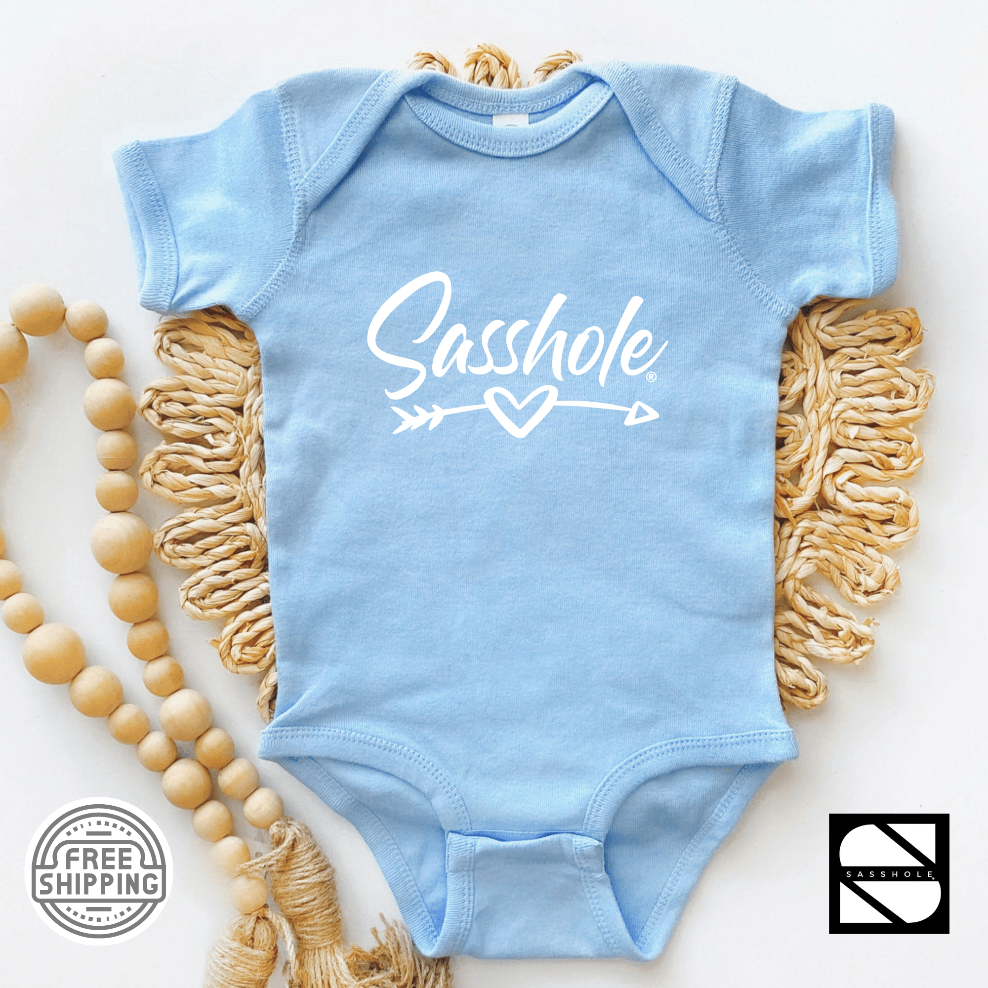 Image of Sassy Starters: Adorable Baby Sasshole® Onesies® – Baby Bodysuit | Funny Graphic Tee | Sasshole® - Funny Graphic Tee by Sasshole® Clothing