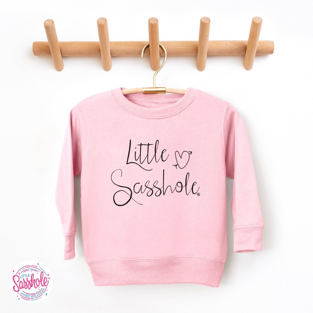 Image of “Signature Sasshole” – Little Sasshole™ Toddler Sweatshirt - Funny Graphic Tee by Sasshole® Clothing