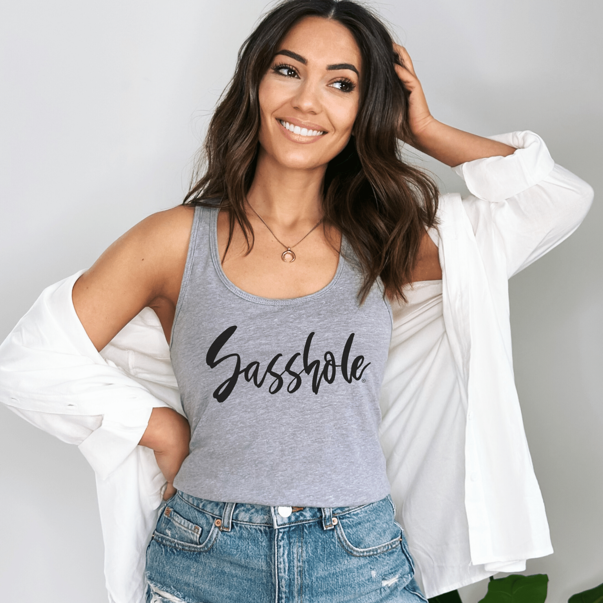 Image of Simply Bold – Women’s Tank Top | Minimalist Graphic Tee | Sasshole® - Funny Graphic Tee by Sasshole® Clothing