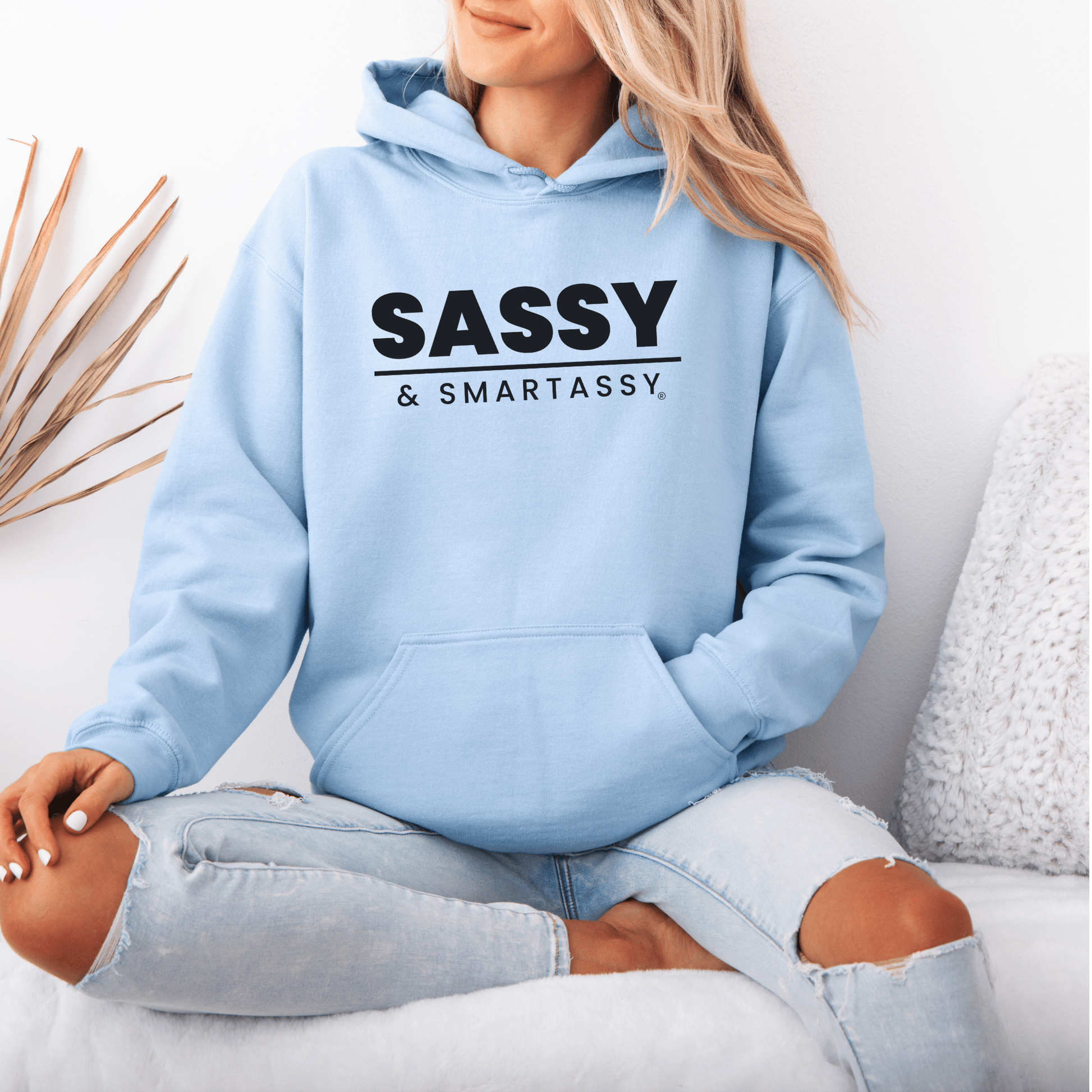 Smart, Sassy, and Stylish: Your Go - To Women's Hoodie - Funny Graphic Tee by Sasshole® Clothing