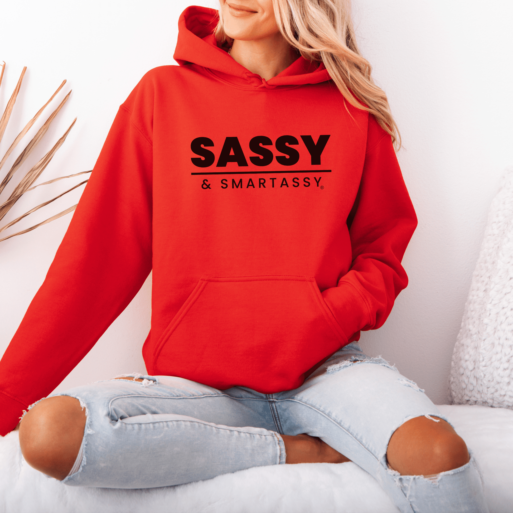 Smart, Sassy, and Stylish: Your Go - To Women's Hoodie - Funny Graphic Tee by Sasshole® Clothing