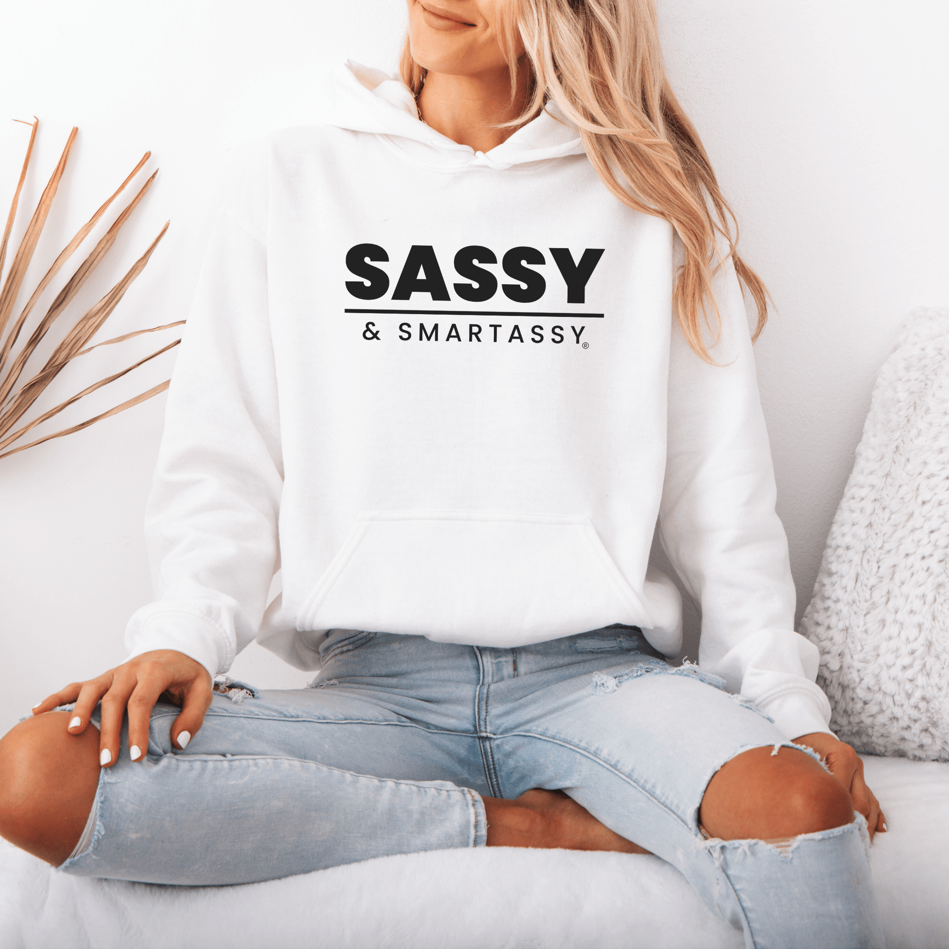 Smart, Sassy, and Stylish: Your Go - To Women's Hoodie - Funny Graphic Tee by Sasshole® Clothing