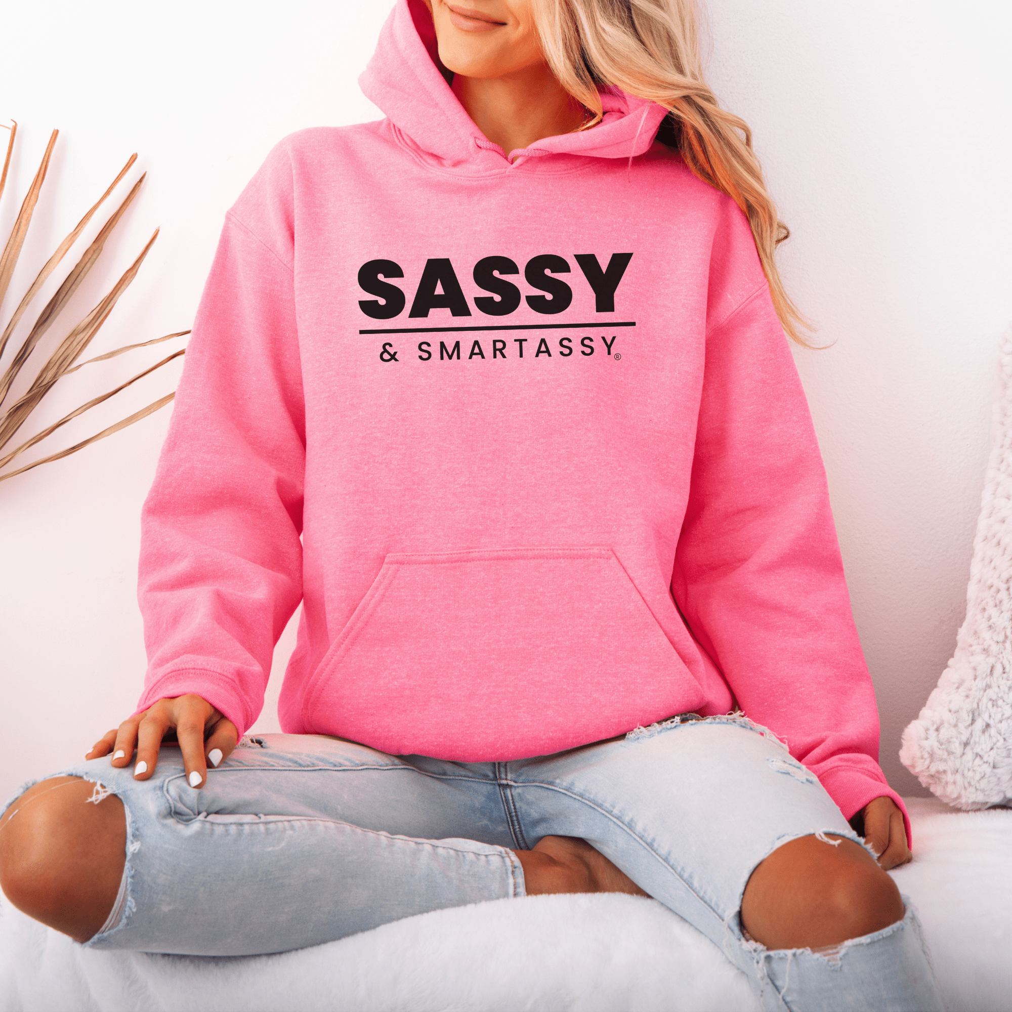 Image of Smart, Sassy, and Stylish: Your Go - To Women's Hoodie - Funny Graphic Tee by Sasshole® Clothing