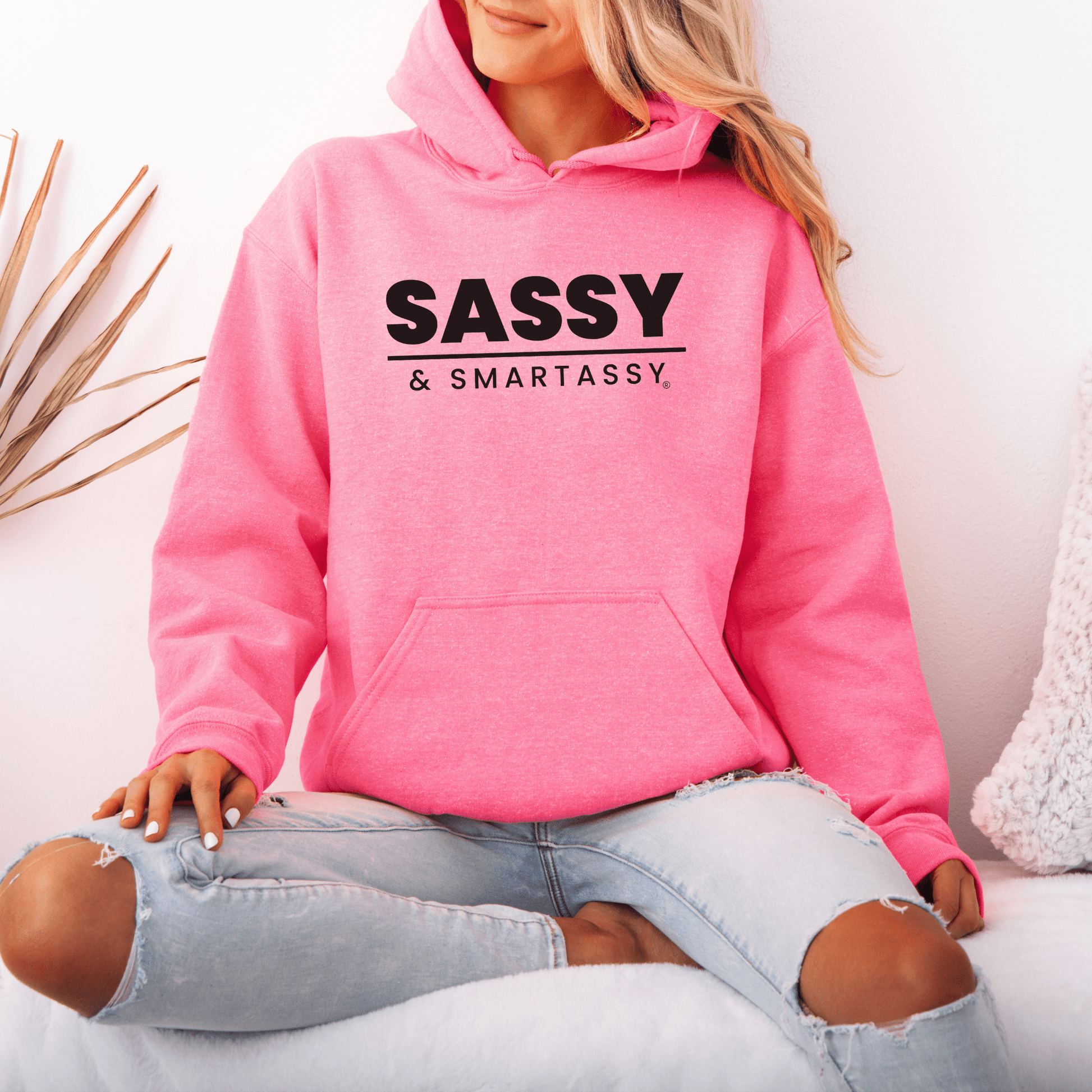 Smart, Sassy, and Stylish: Your Go - To Women's Hoodie - Funny Graphic Tee by Sasshole® Clothing