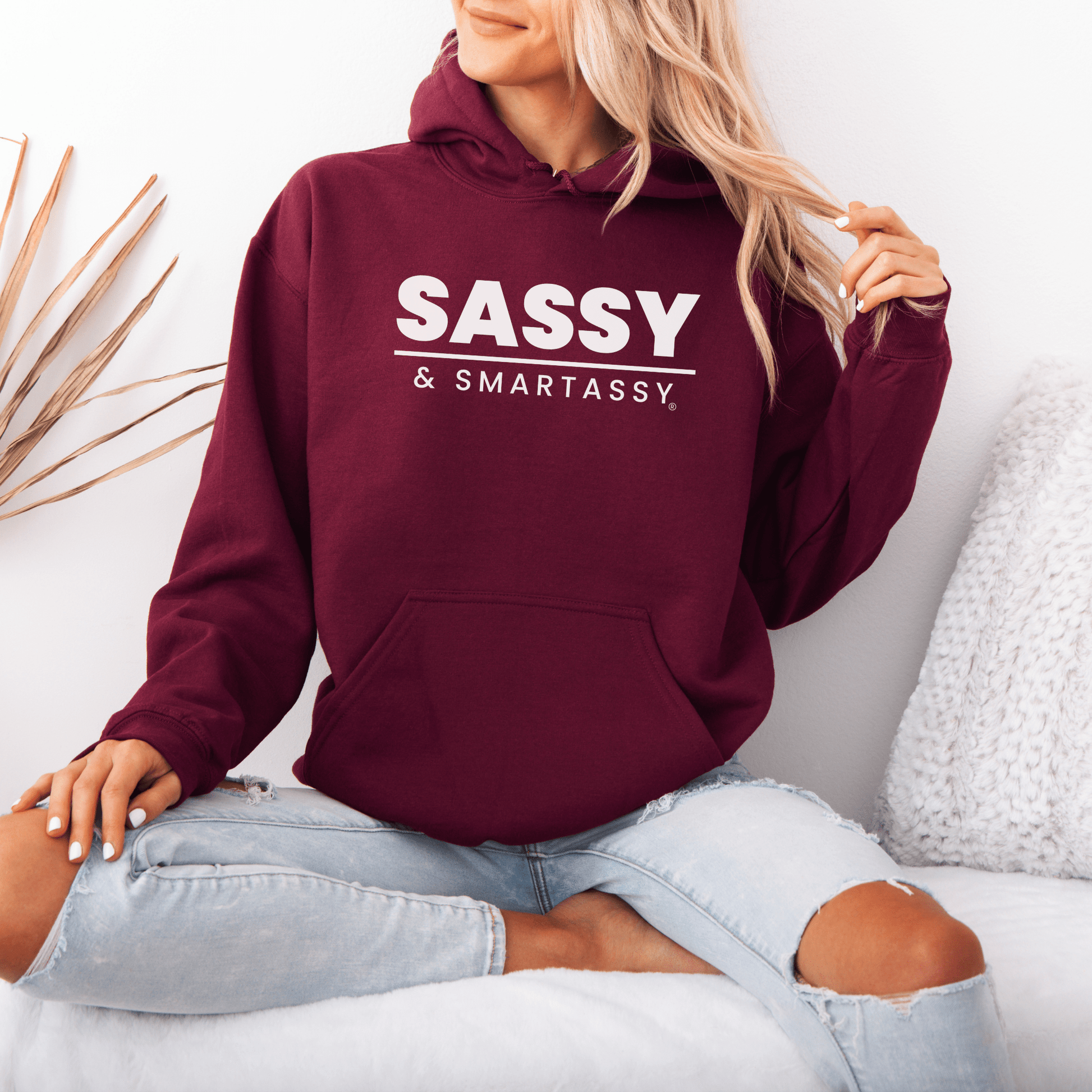 Smart, Sassy, and Stylish: Your Go - To Women's Hoodie - Funny Graphic Tee by Sasshole® Clothing