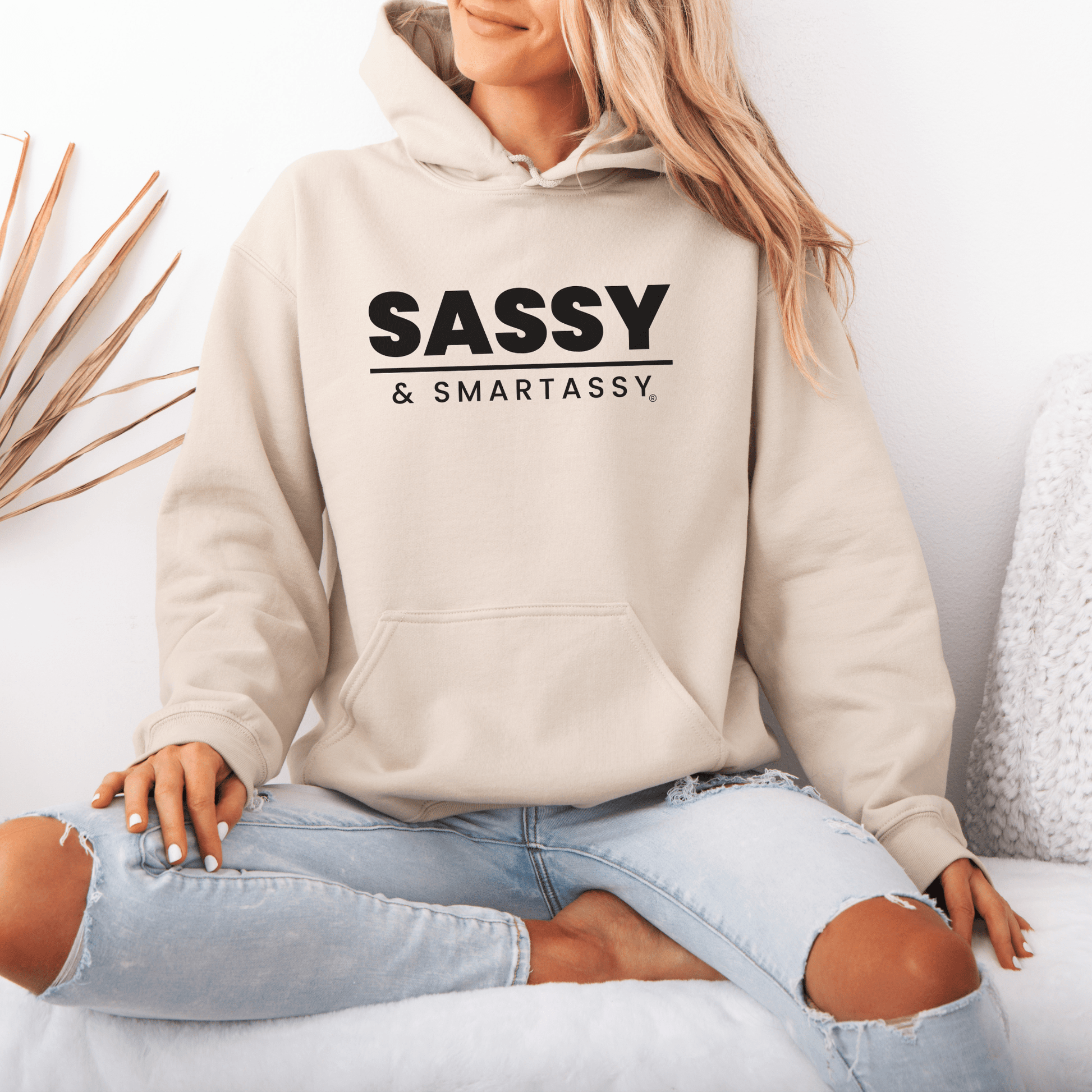 Smart, Sassy, and Stylish: Your Go - To Women's Hoodie - Funny Graphic Tee by Sasshole® Clothing