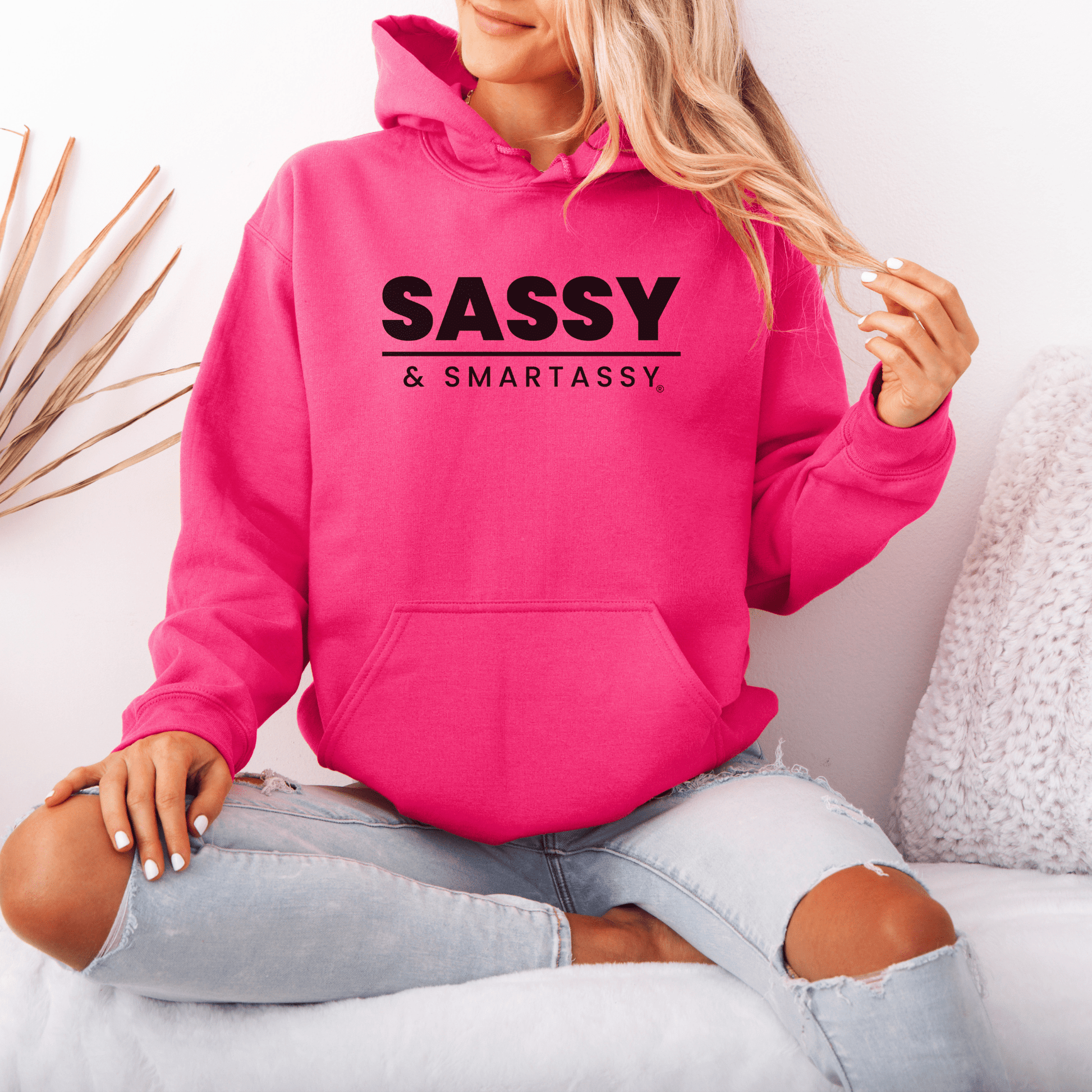 Smart, Sassy, and Stylish: Your Go - To Women's Hoodie - Funny Graphic Tee by Sasshole® Clothing
