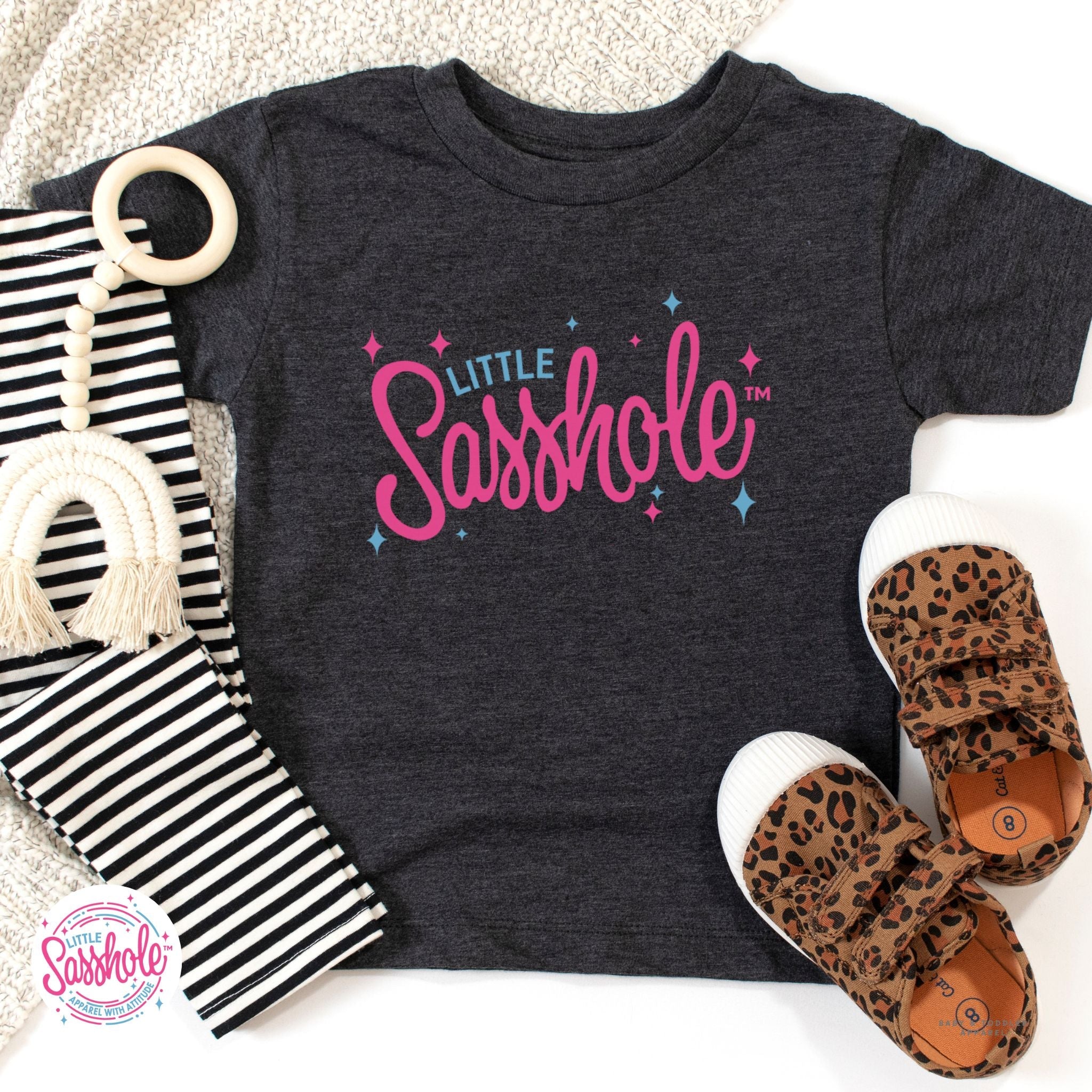 Image of Sparkle Like a Sasshole: Little Sasshole™ Toddler T-Shirt Delight - Funny Graphic Tee by Sasshole® Clothing