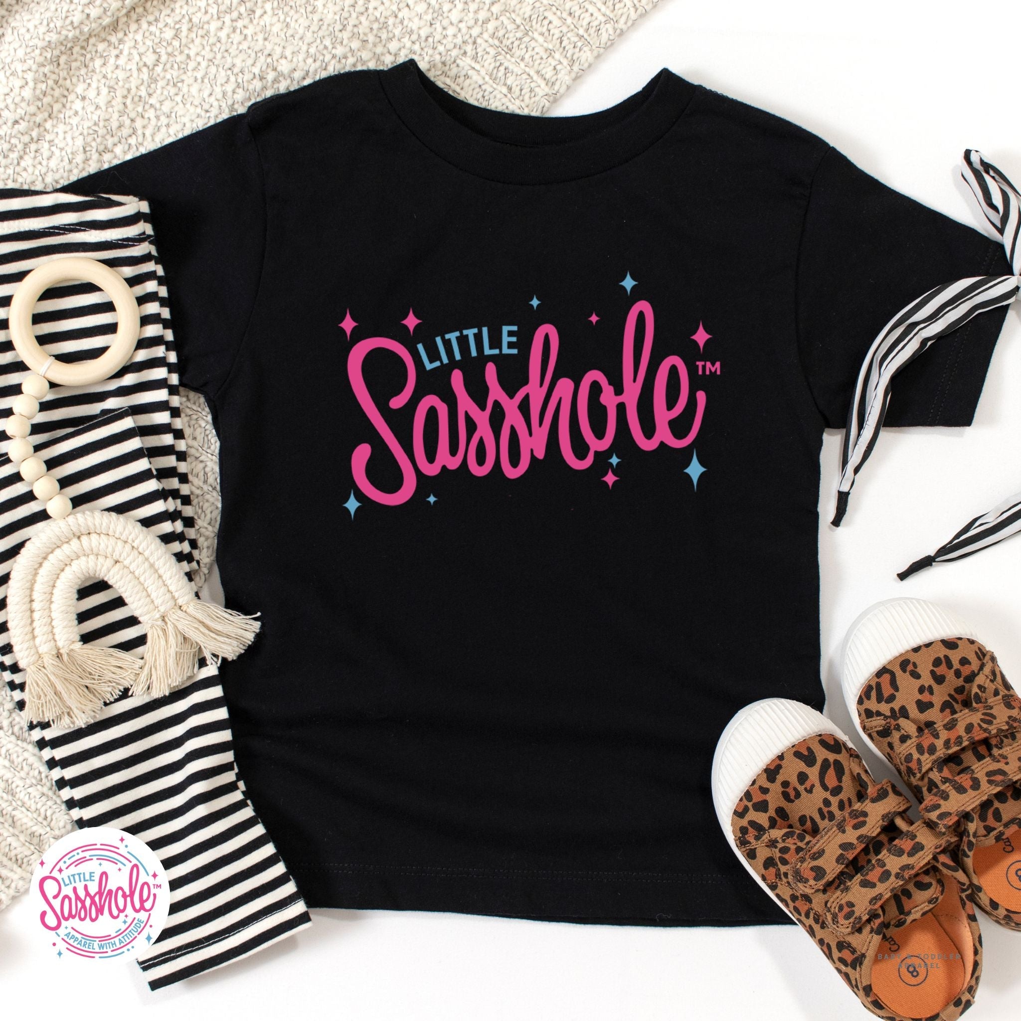 Image of Sparkle Like a Sasshole: Little Sasshole™ Toddler T-Shirt Delight - Funny Graphic Tee by Sasshole® Clothing