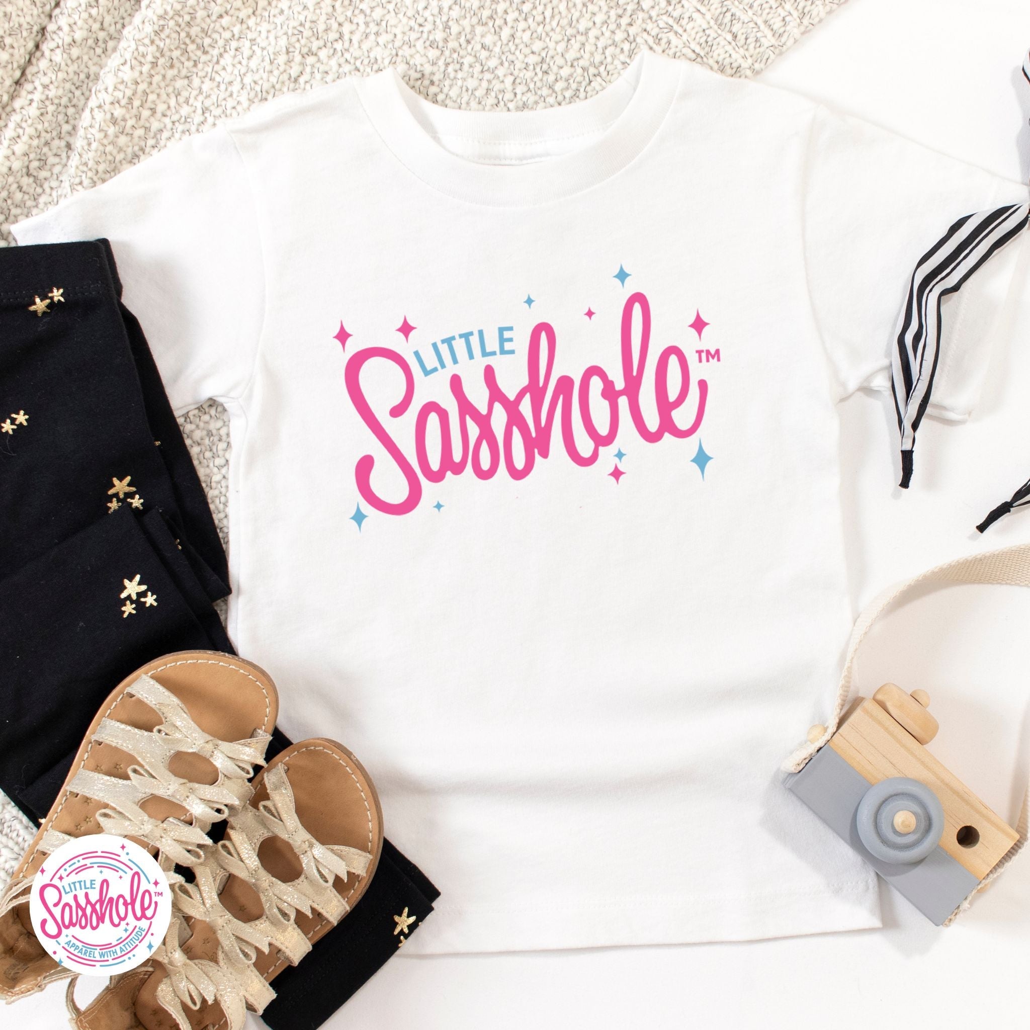 Sparkle Like a Sasshole: Little Sasshole™ Toddler T-Shirt Delight - Funny Graphic Tee by Sasshole® Clothing