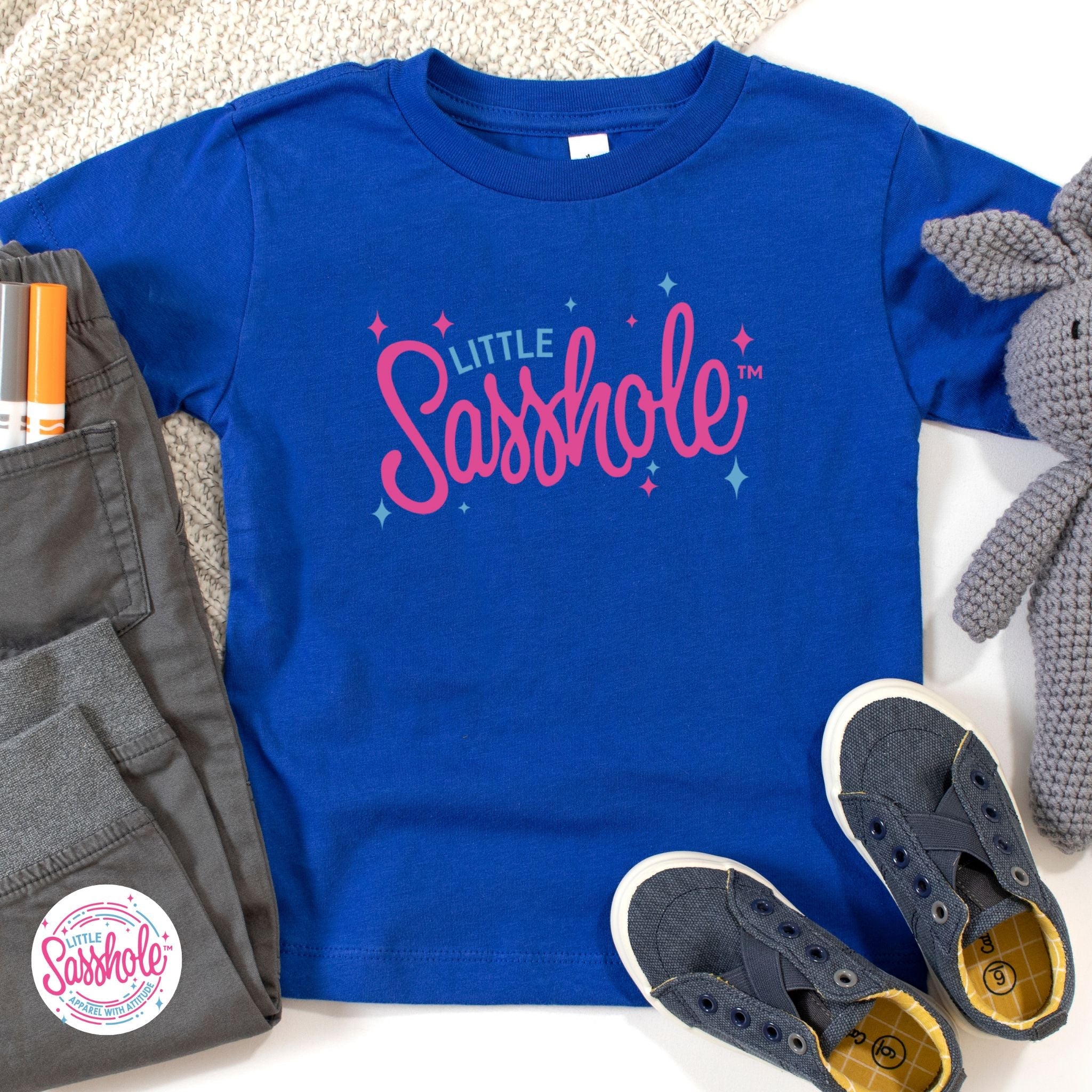 Image of Sparkle Like a Sasshole: Little Sasshole™ Toddler T-Shirt Delight - Funny Graphic Tee by Sasshole® Clothing