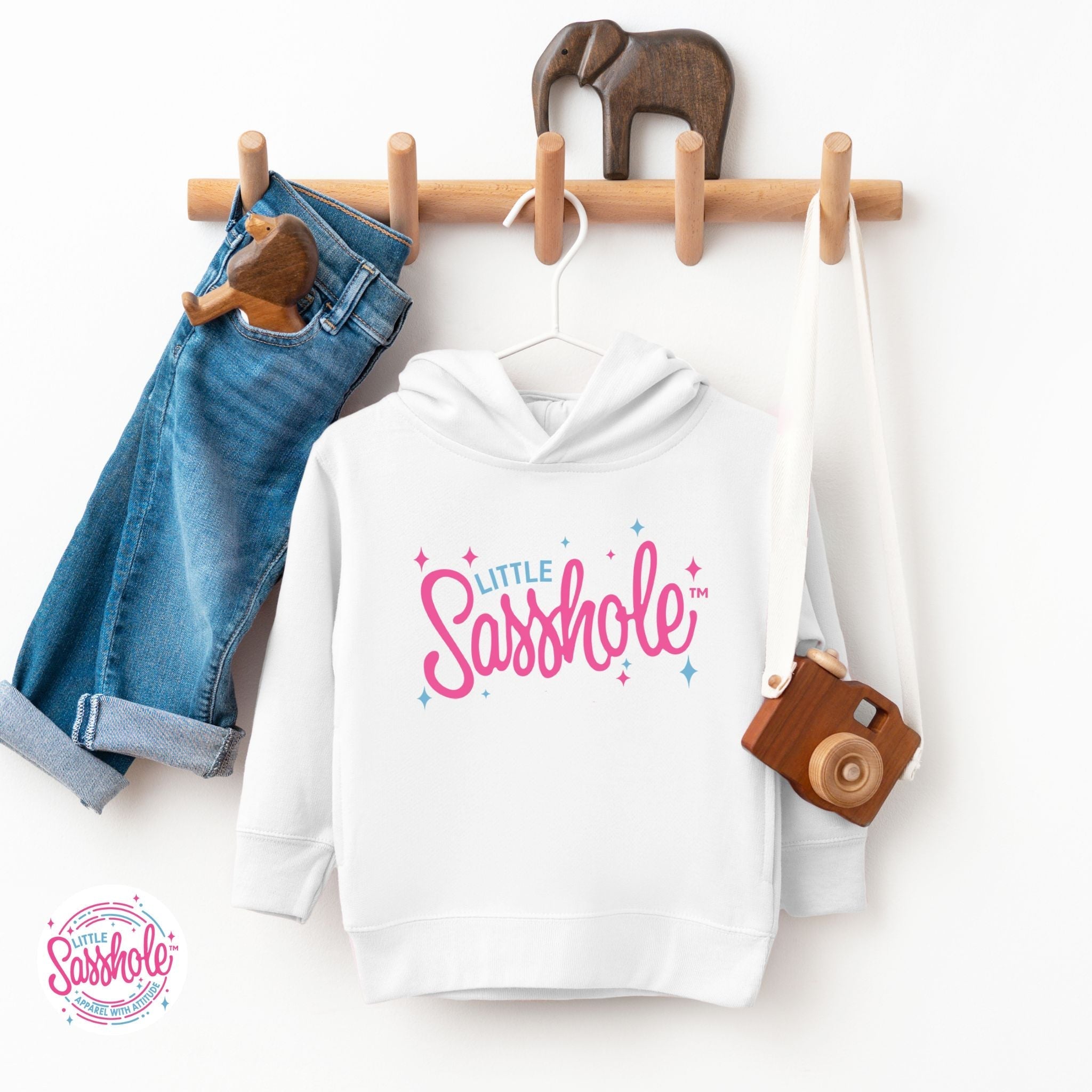 Image of “Sparkle Sass” – Little Sasshole™ Toddler Hoodie - Funny Graphic Tee by Sasshole® Clothing