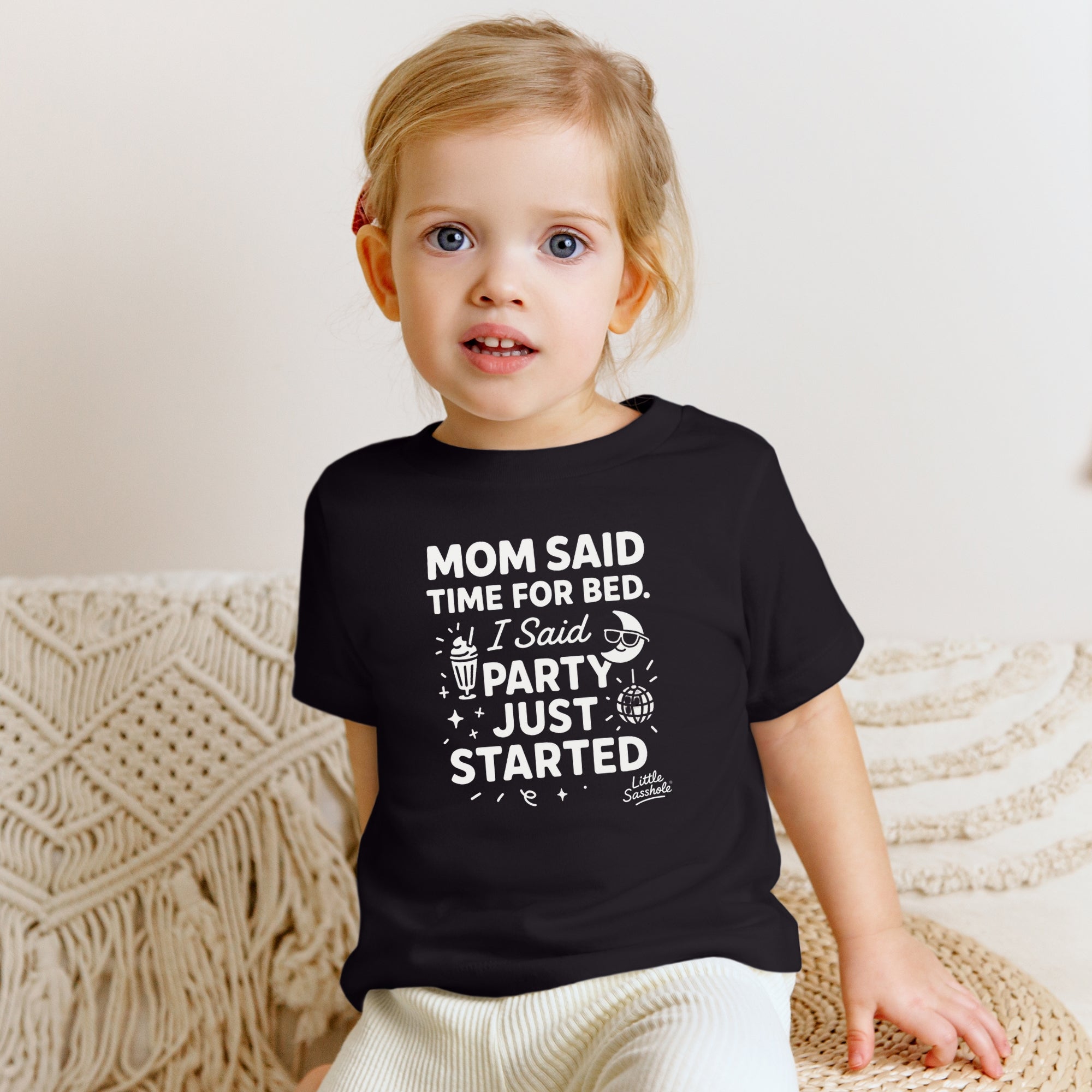 Image of Time for Bed? LOL! Toddler Party Shirt | Funny Bedtime Graphic Tee | Little Sasshole Kids Humor Tee | Funny Toddler Shirt | Kids Graphic Tee - Funny Graphic Tee by Sasshole® Clothing