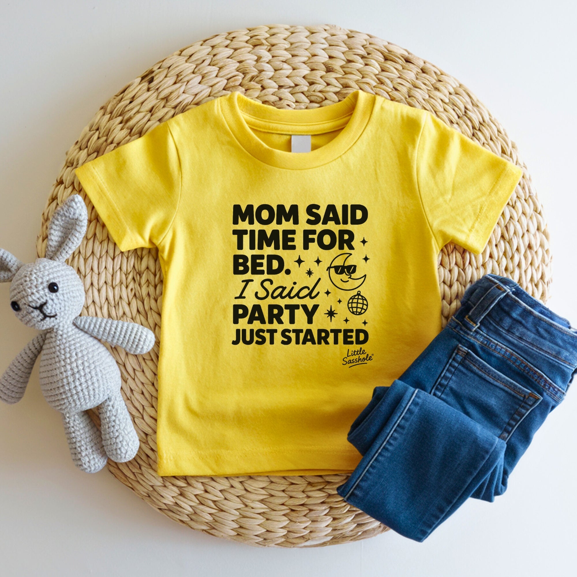 Time for Bed? LOL! Toddler Party Shirt | Funny Bedtime Graphic Tee | Little Sasshole Kids Humor Tee | Funny Toddler Shirt | Kids Graphic Tee - Funny Graphic Tee by Sasshole® Clothing